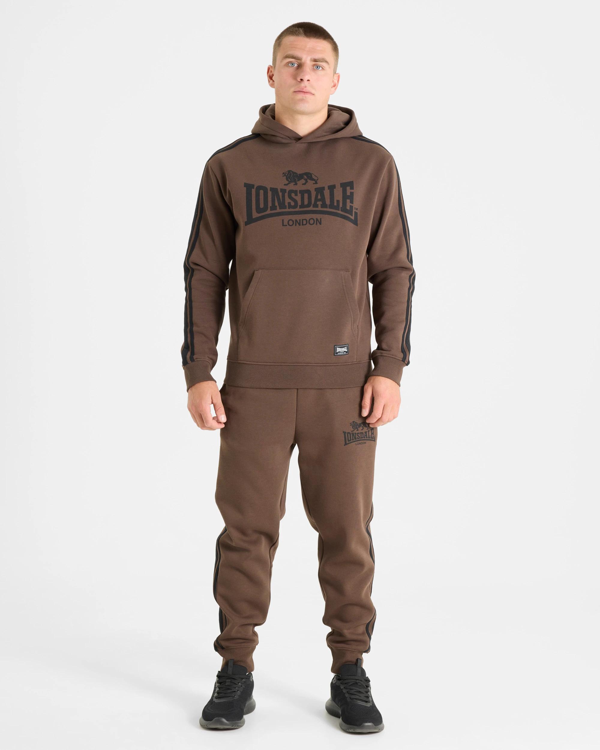 4 Lonsdale London Long Sleeve Hoodie CHOCOLATE, 4 of 4