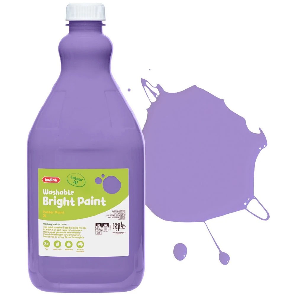 1 Kadink Bright Poster Paint 2L Lilac, 1 of 2