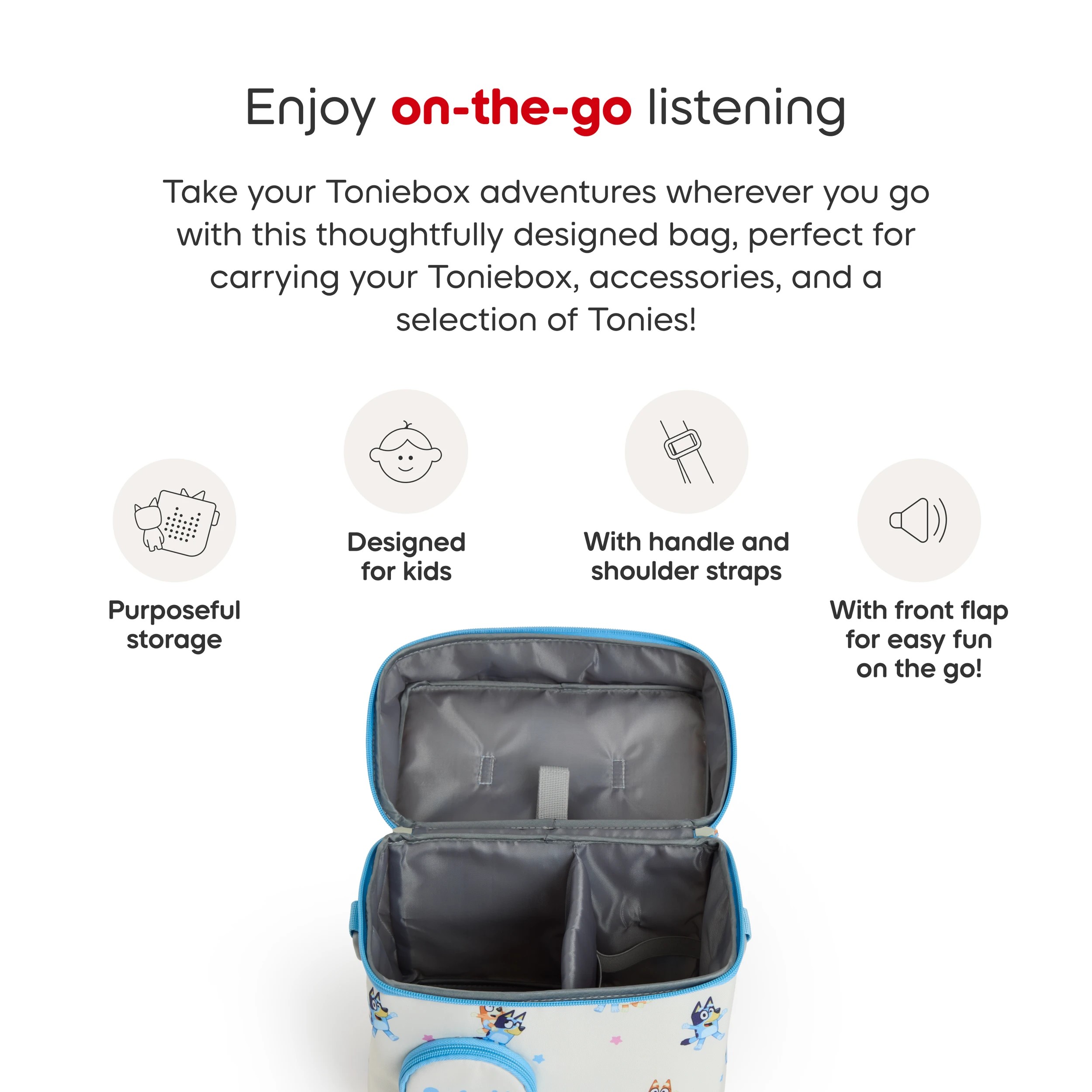 4 Tonies  Bluey Listen & Go Bag - Multi, 4 of 4