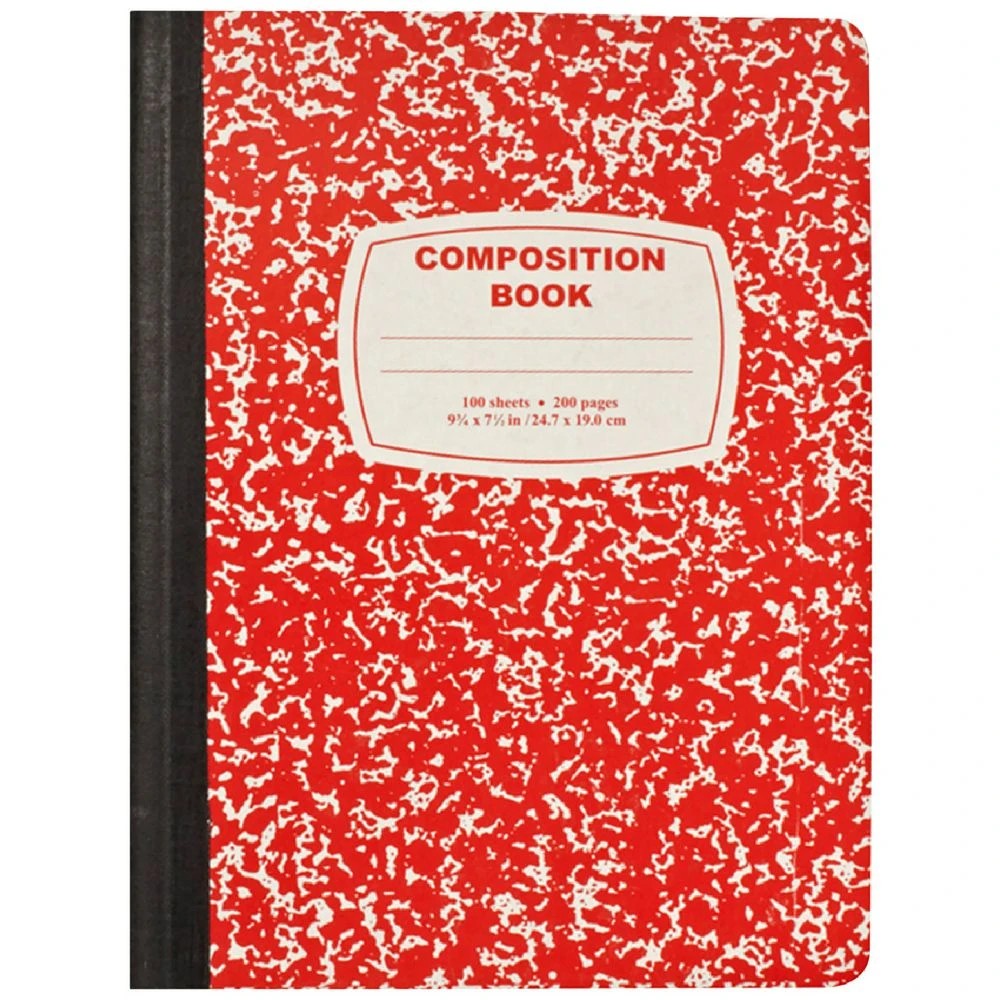 1 Composition Book Red, 1 of 2