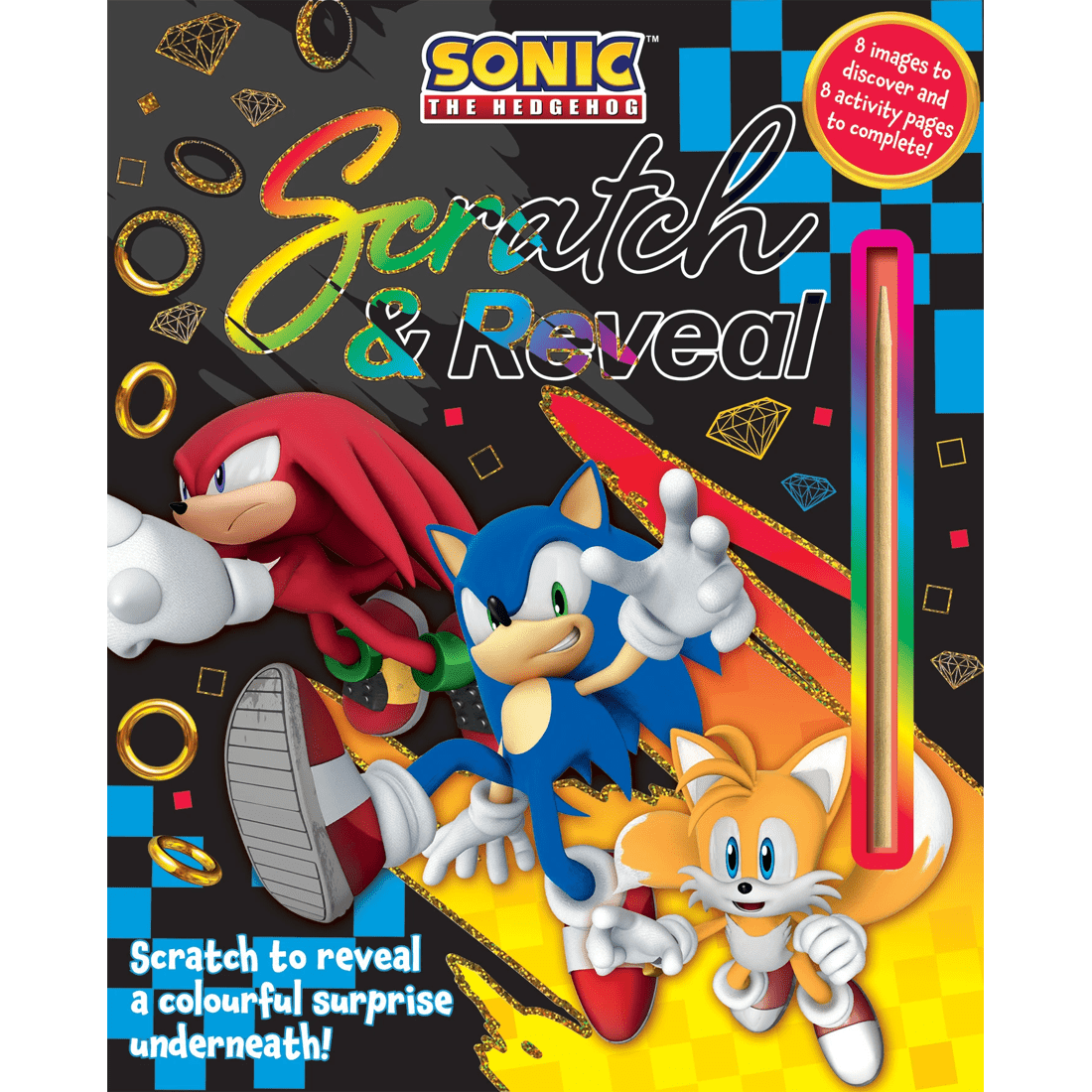 1 Sonic The Hedgehog Scratch and Reveal - Book, 1 of 1