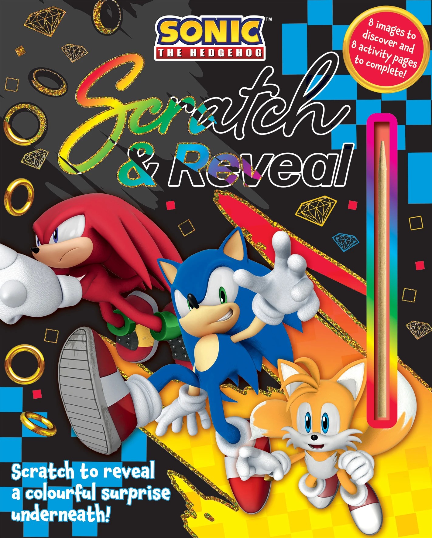 1 Sonic The Hedgehog Scratch and Reveal - Book, 1 of 1