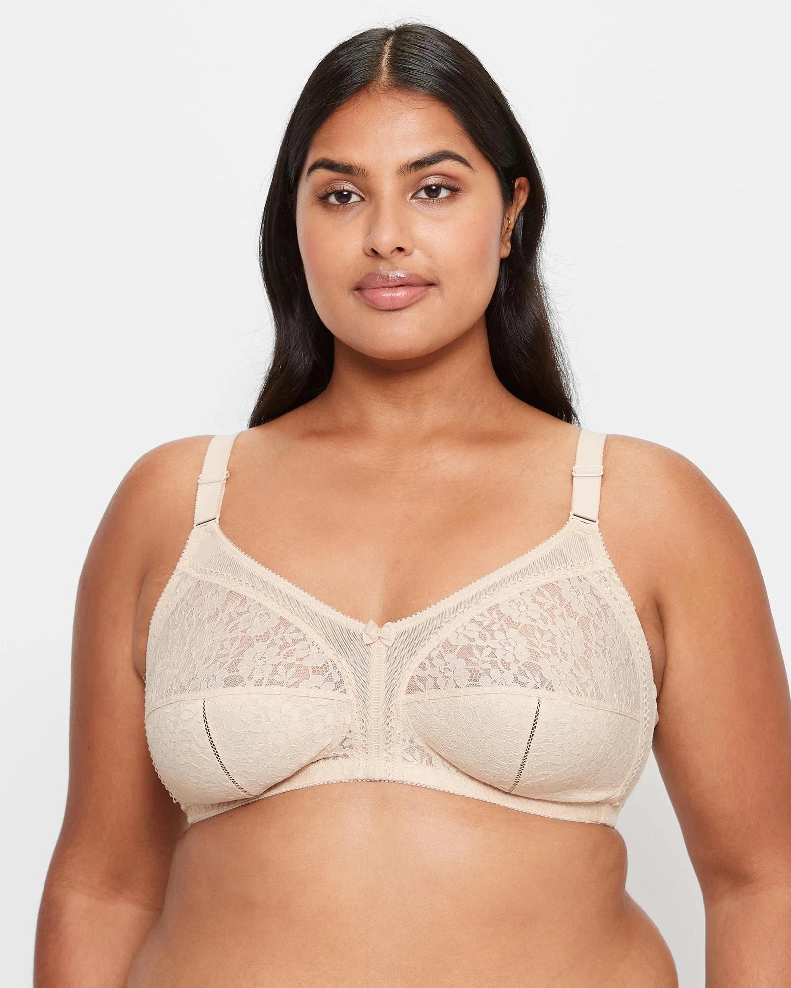 1 Target Plus Size Firm Support Wirefree Bra NATURAL, 1 of 5
