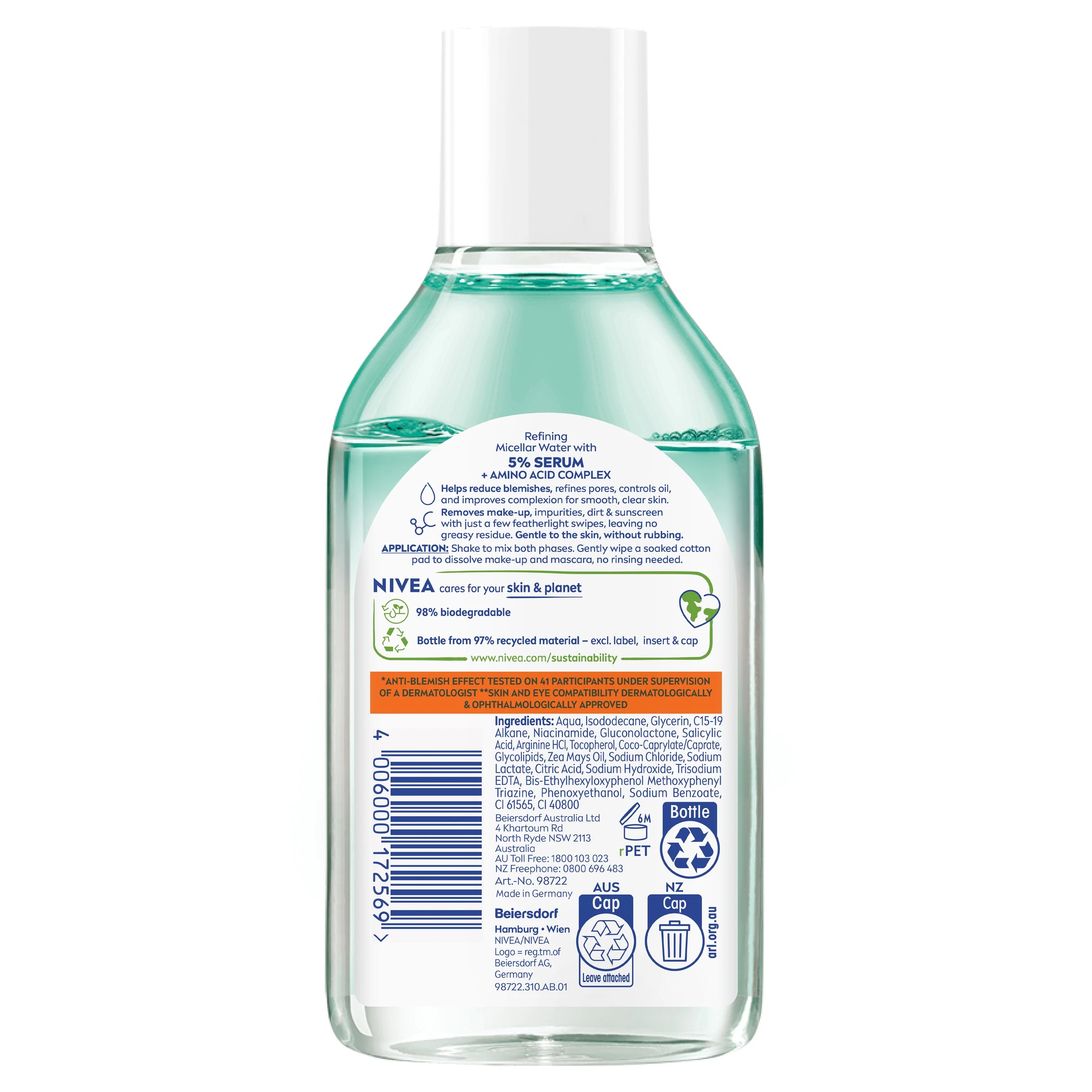 2 Nivea Derma Skin Clear Micellar Water 400ml - 5% Serum with PHA, Salicylic Acid and Niacinamide, 2 of 10
