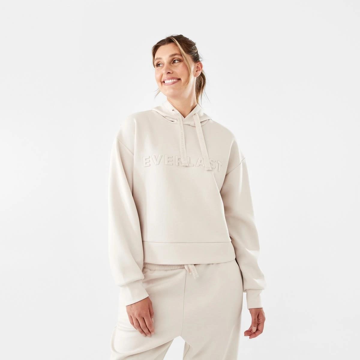 1 Everlast Womens Scuba Hoodie Cool Beige, 1 of 7