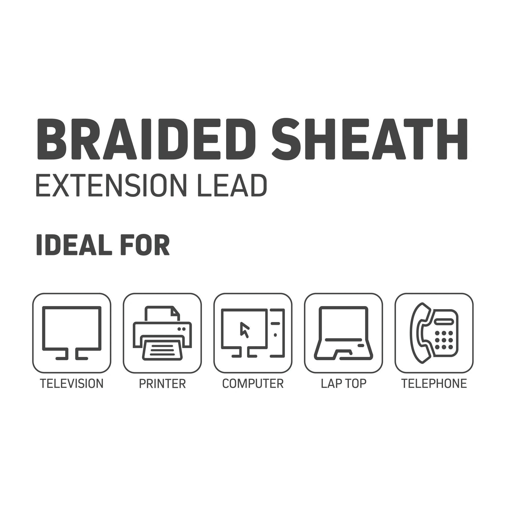 4 5m Arlec Braided Sheath Extension Lead - Pink, 4 of 4