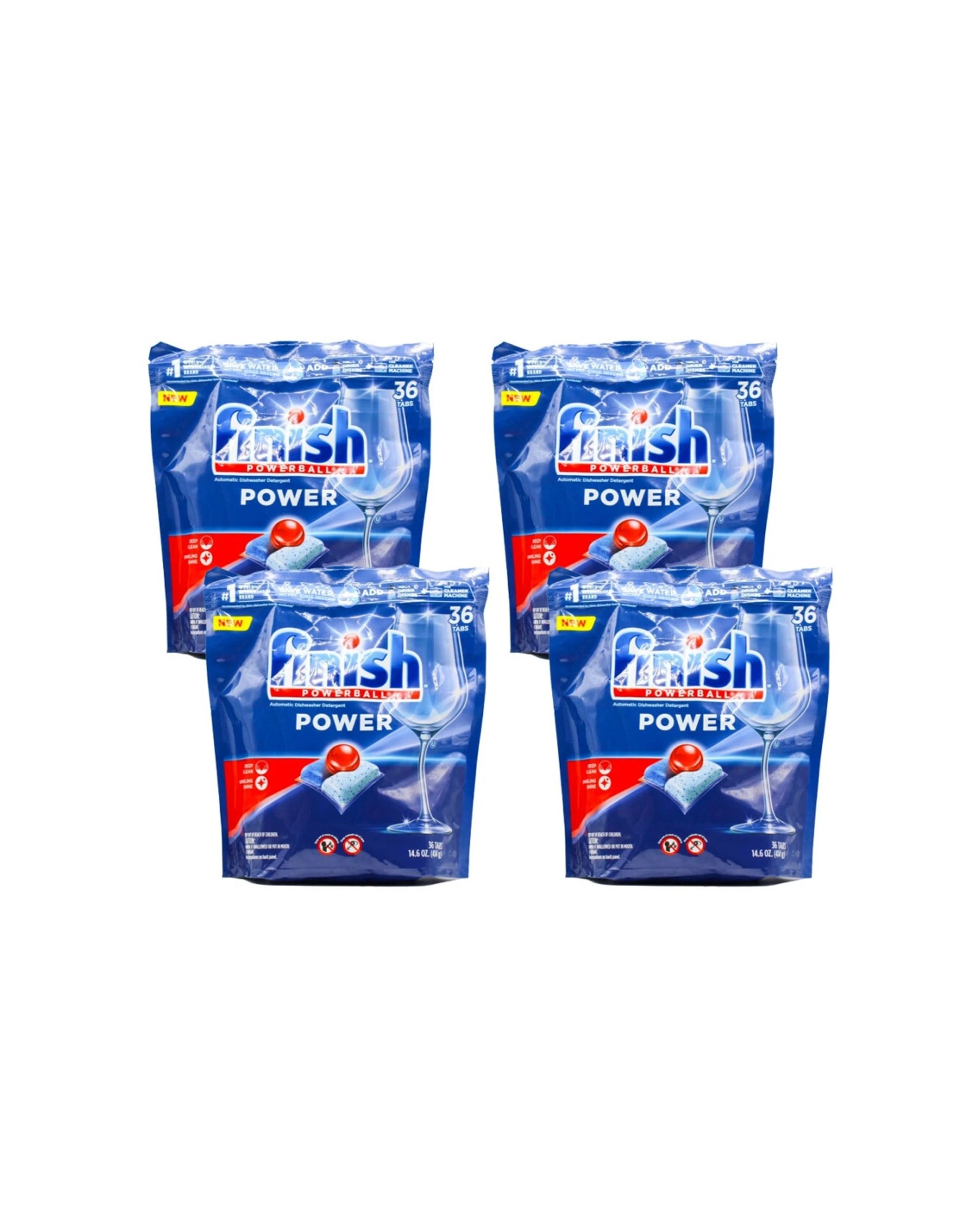 1 Finish Powerball Dishwasher Cleaning Tablets Power 144pc No Pre-rinse, 1 of 3
