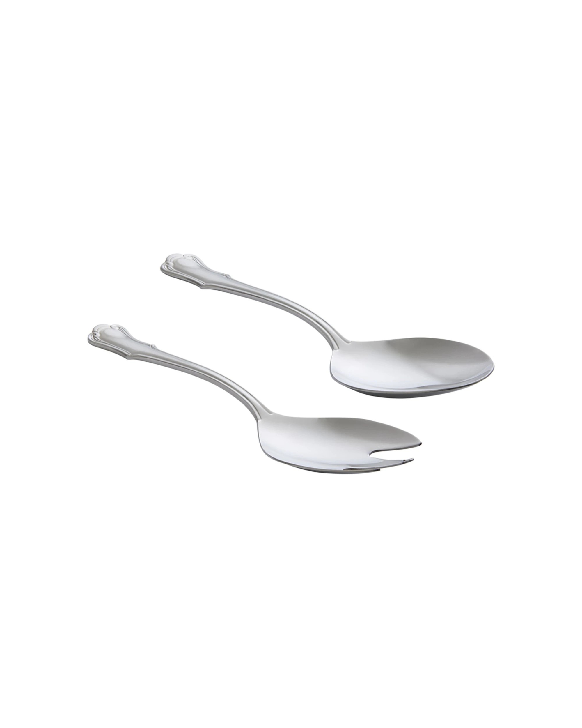 3 Casa Domani Castello 2-Piece Stainless Steel Salad Serving Set - Silver, 3 of 3