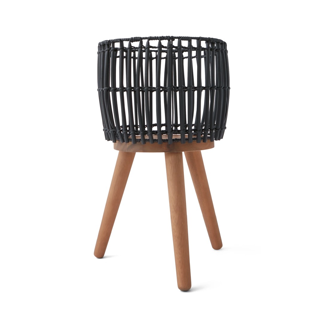 2 Woven Black Pot Stand, 2 of 6