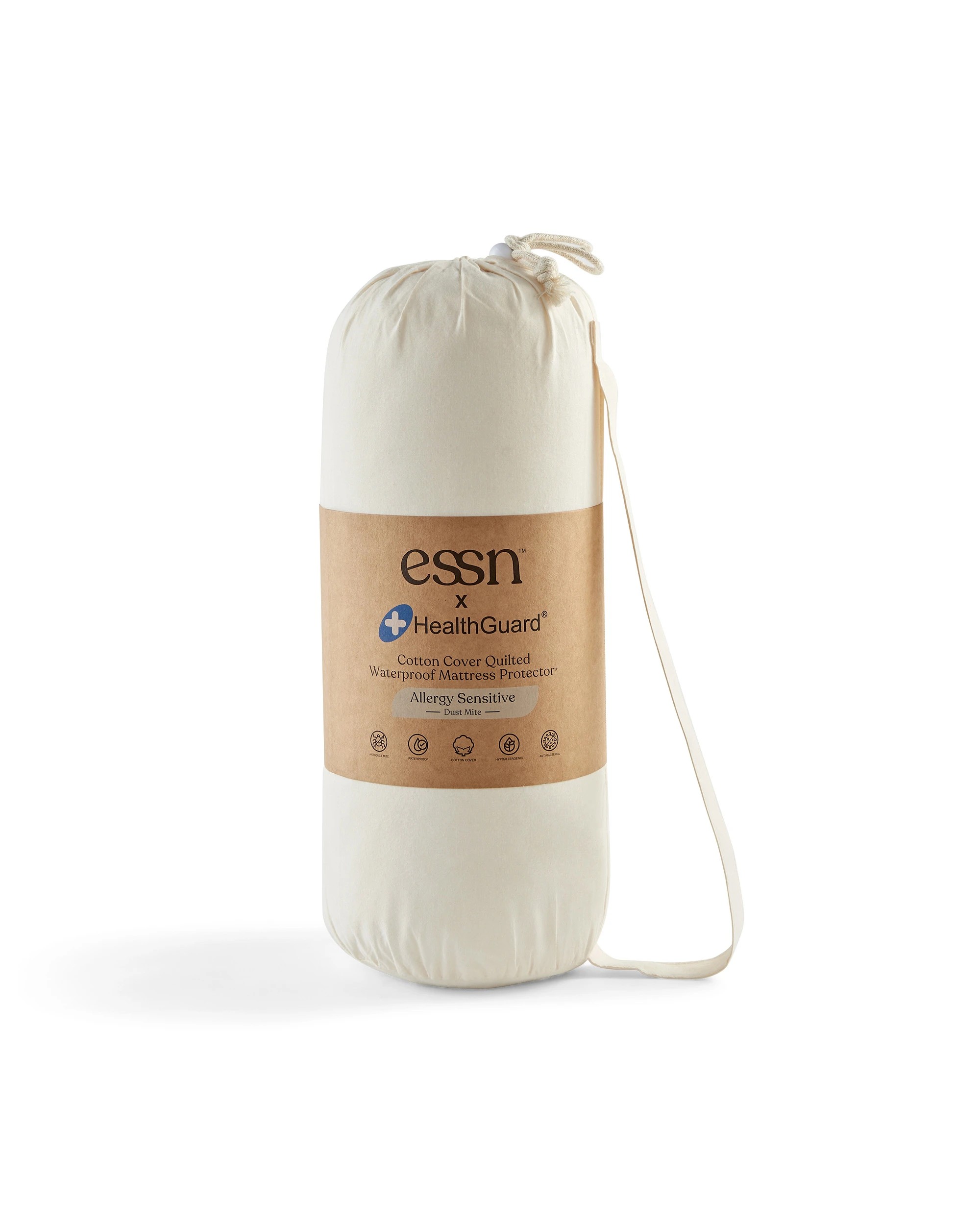 7 ESSN Healthguard Allergy Sensitive Cotton Cover Quilted Waterproof Pillow Protector (Twin Pack) V shape - White, 7 of 9