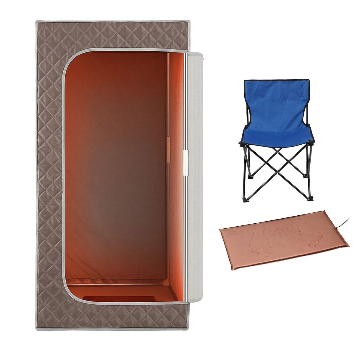 3 AUSWAY Far Infrared Sauna Tent Foldable Home Dry Heating Spa Box, 3 of 3