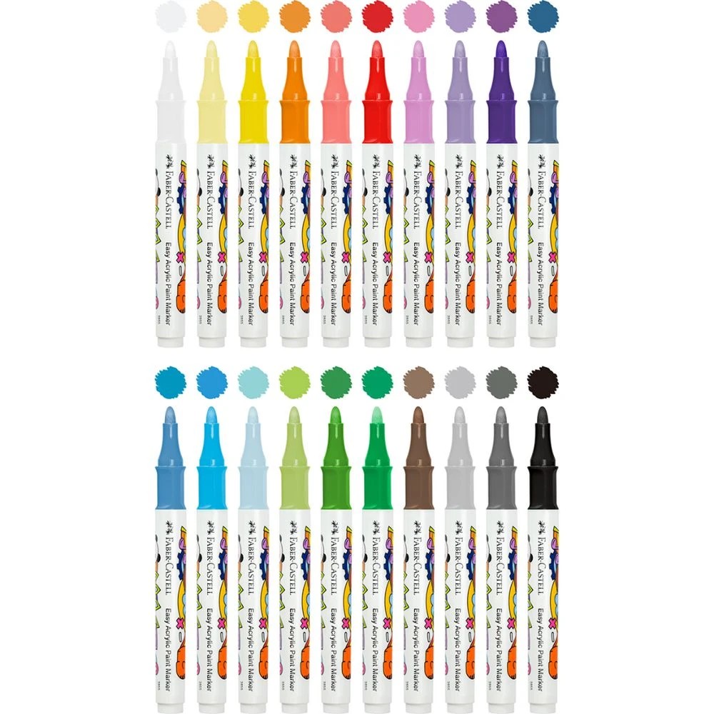 2 Faber-Castell Easy Acrylic Paint Markers Assorted 20 Pack, 2 of 3