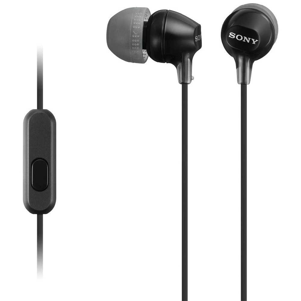 1 Sony Earphones with Smartphone Control Black MDREX15AP, 1 of 1