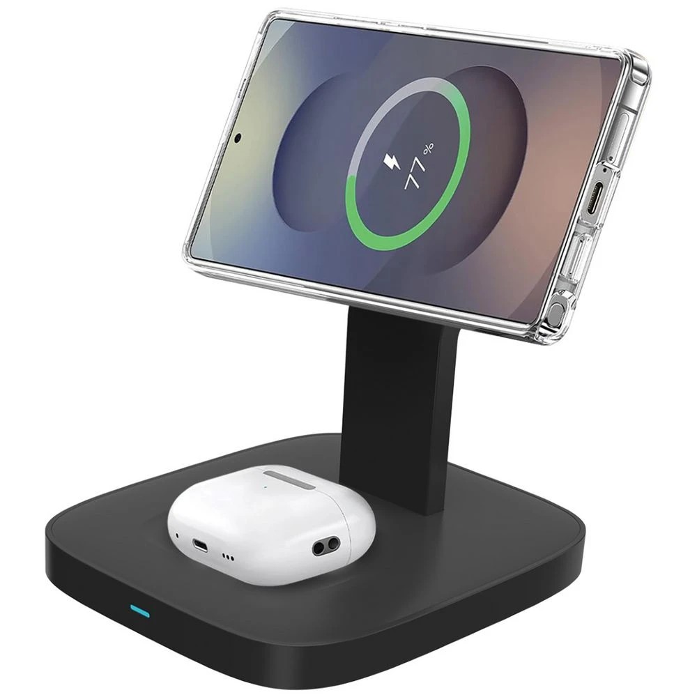 3 J.Burrows 2-in-1 Qi2 Wireless Charging Stand Black, 3 of 4