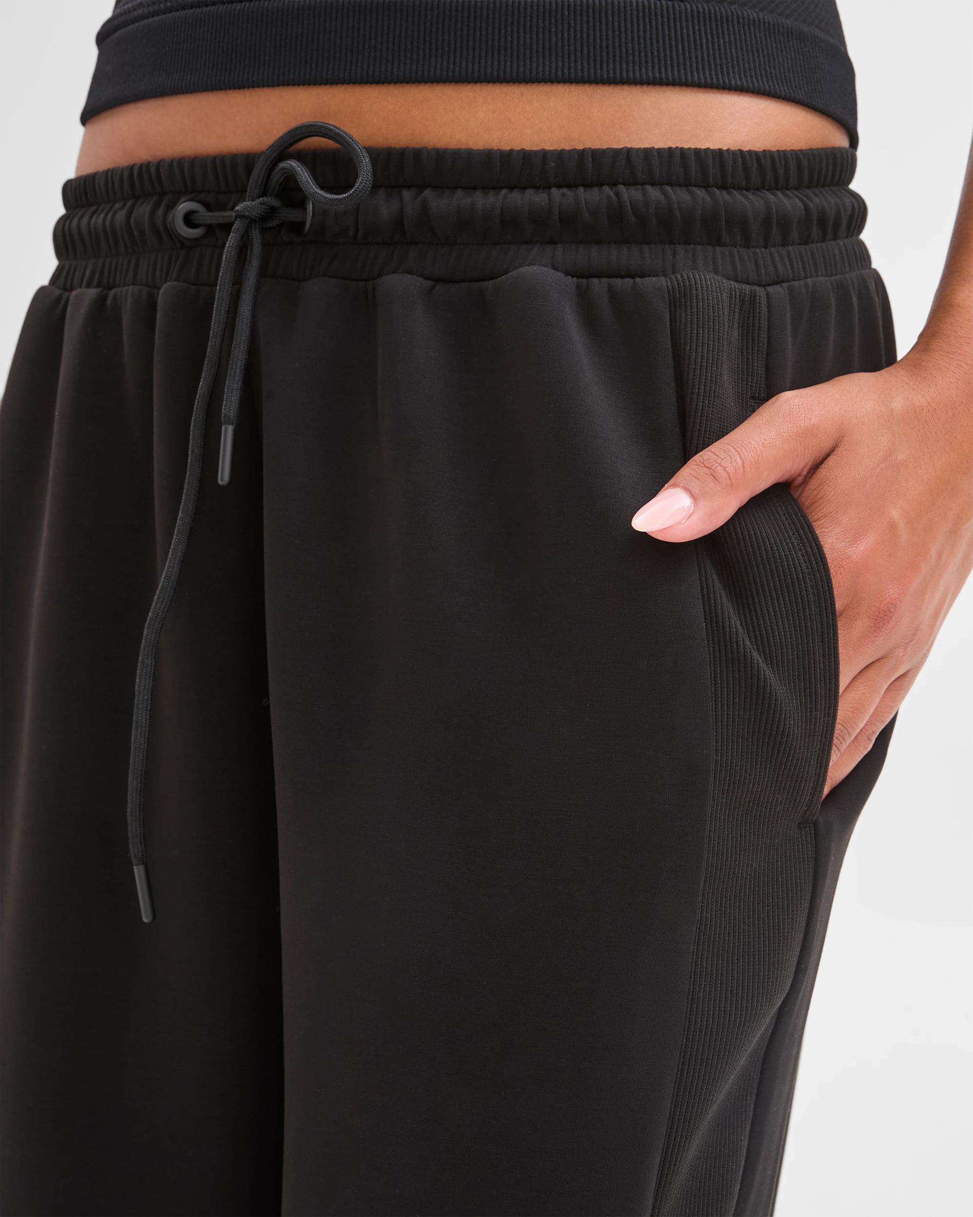 7 Target Active Movement Wide Leg Knit Panel Pants BLACK, 7 of 7