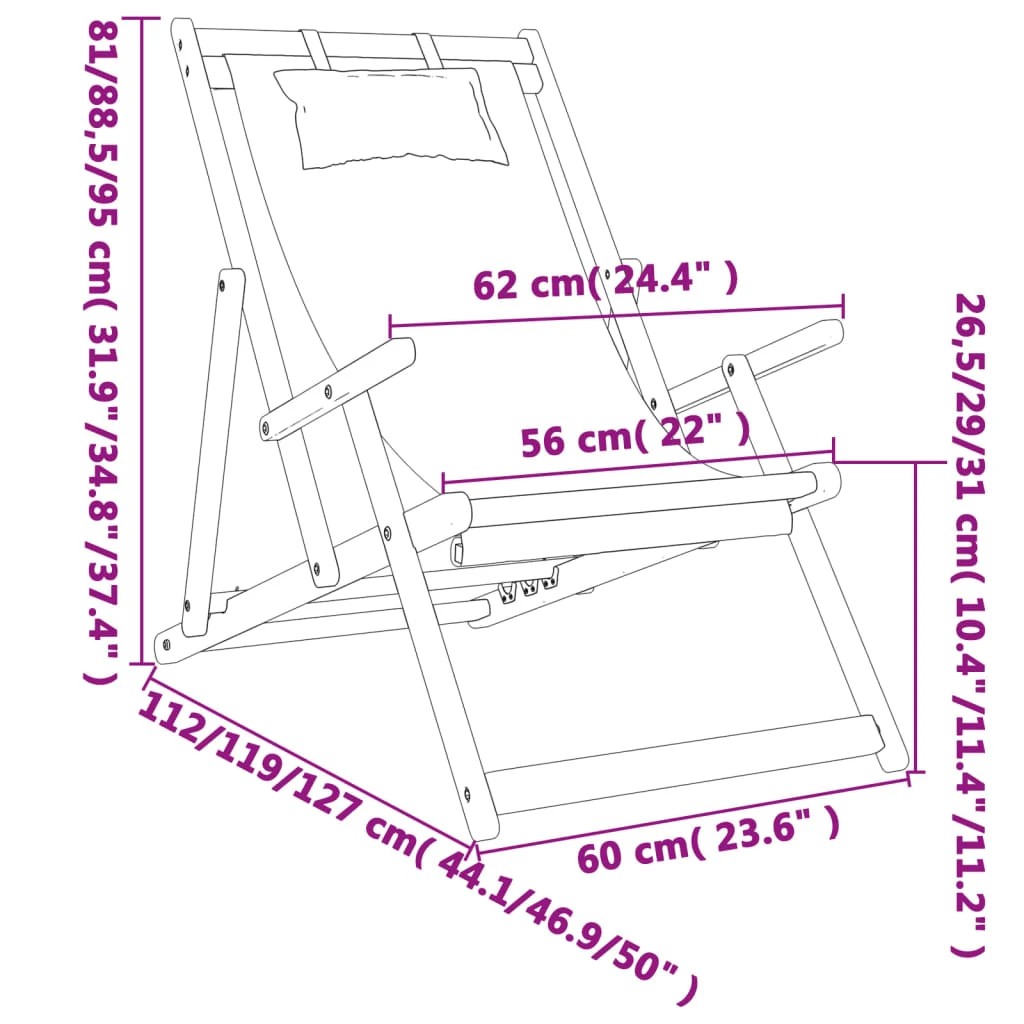 9 vidaXL folding chair Foldable - Blue, 9 of 9