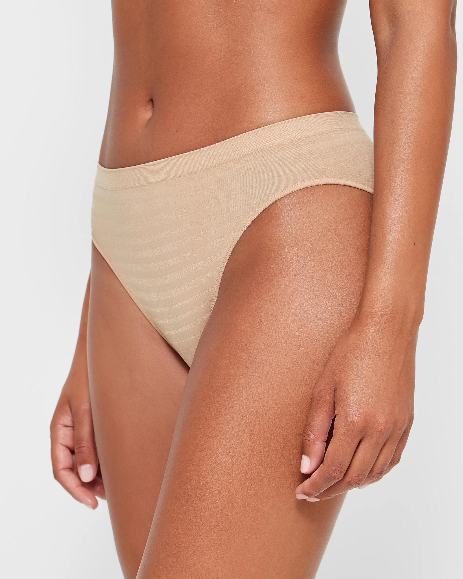 3 Target 2 Pack Matte And Shine Bikini Briefs LATTE, 3 of 4