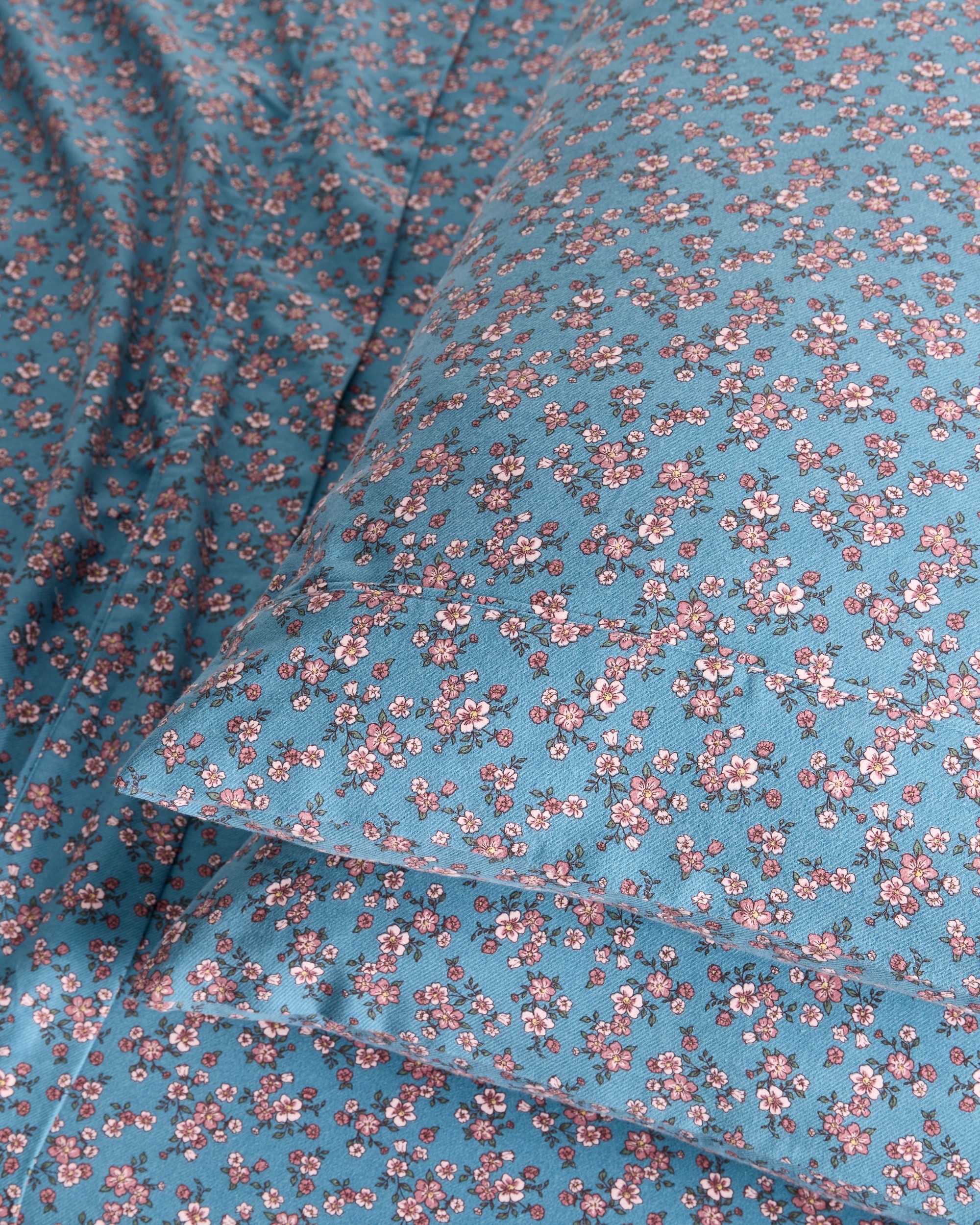 2 Target Annica Floral Flannelette Sheet Set - King Single Bed - Blue, 2 of 4