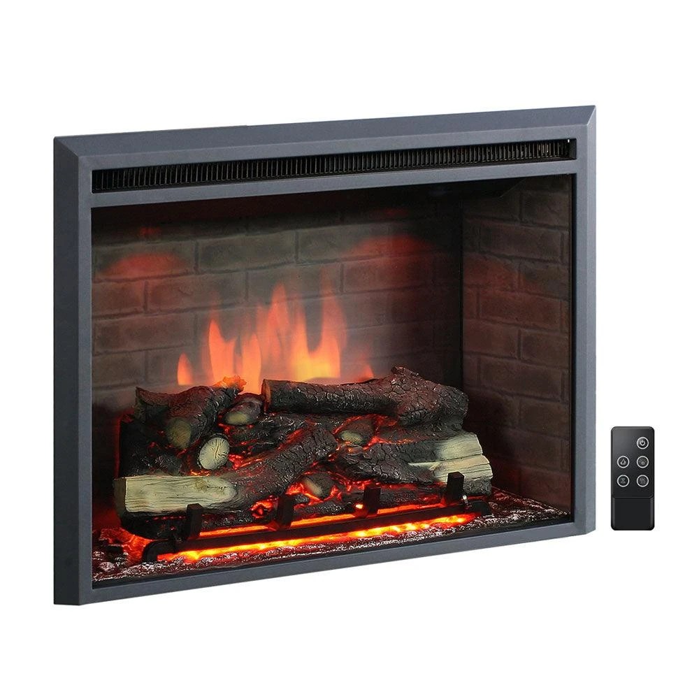 4 Moda Living Berwick Electric Fireplace Heater White Mantel Suite with Primo Insert - White, 4 of 9