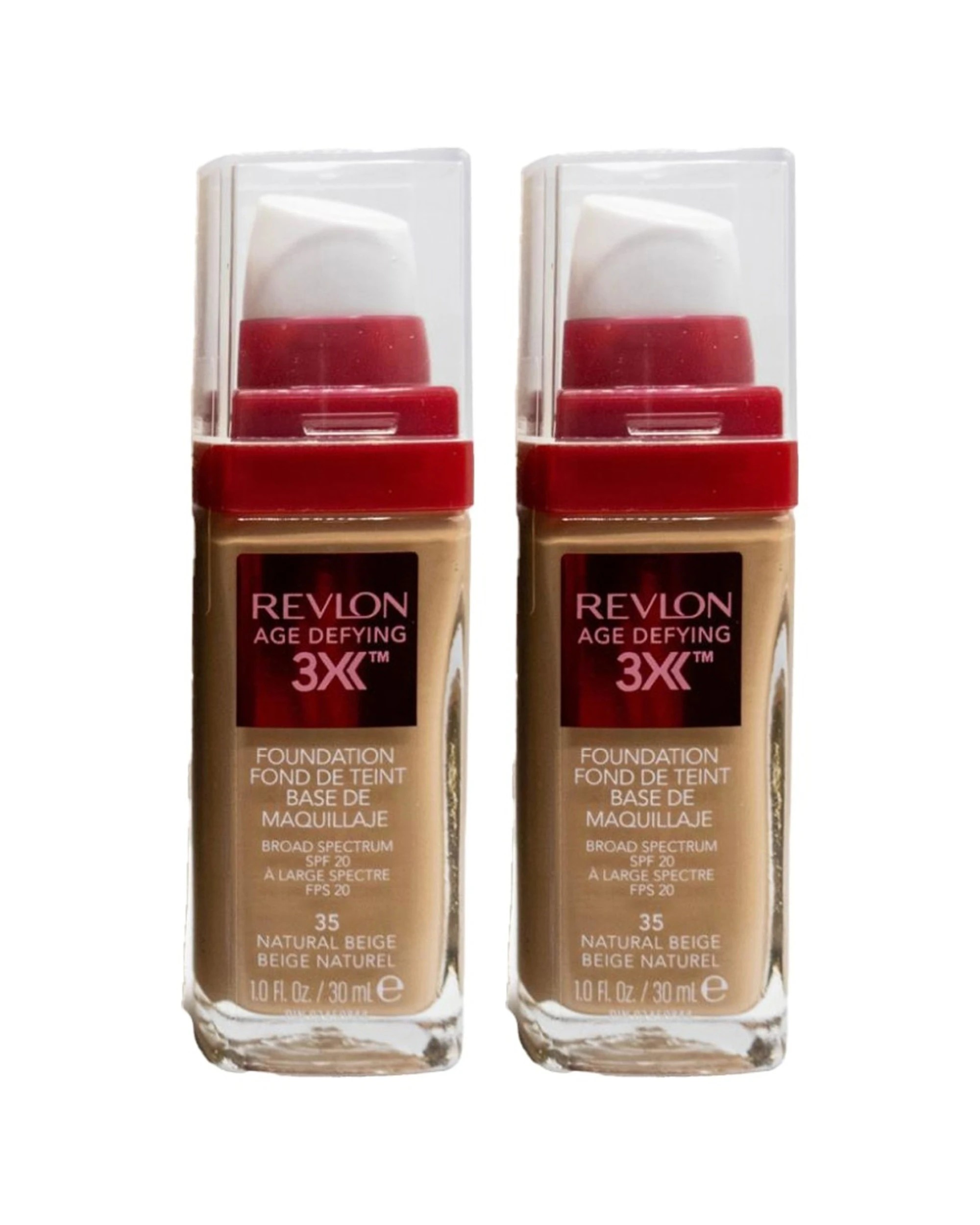 1 Revlon Age Defying SPF20 Foundation 2PK 30ml Hydrating Daily Wear 35 - Multi, 1 of 4
