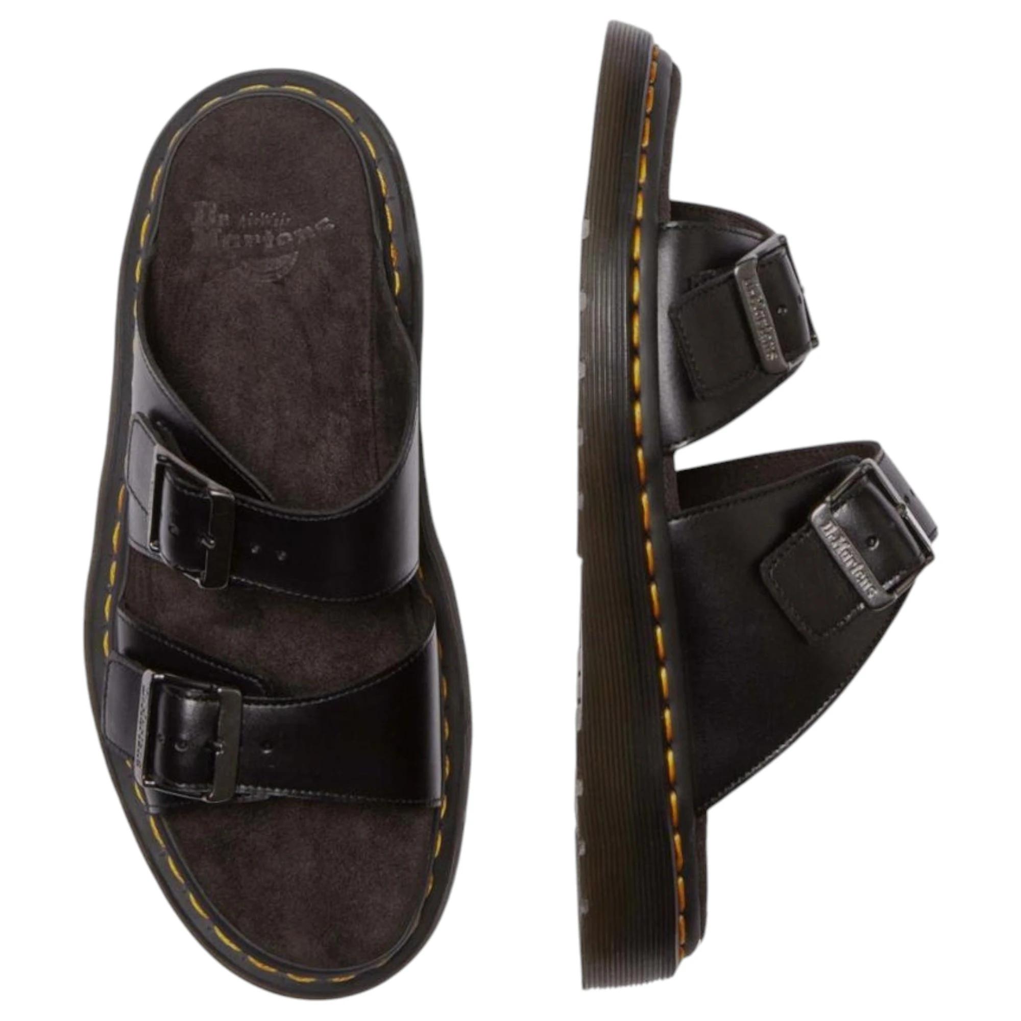 5 Dr. Martens Mens Josef Analine Sandals Shoes BLACK, 5 of 7