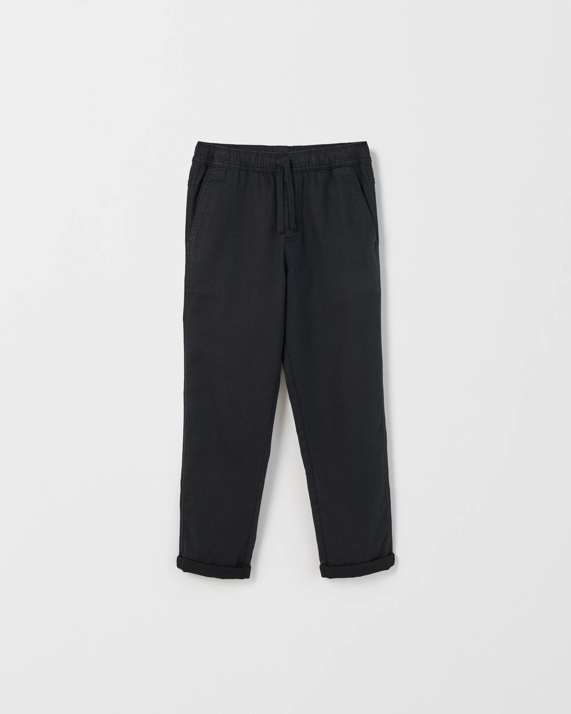 1 Target Kids Elastic Waist Chino Pants BLACK, 1 of 2
