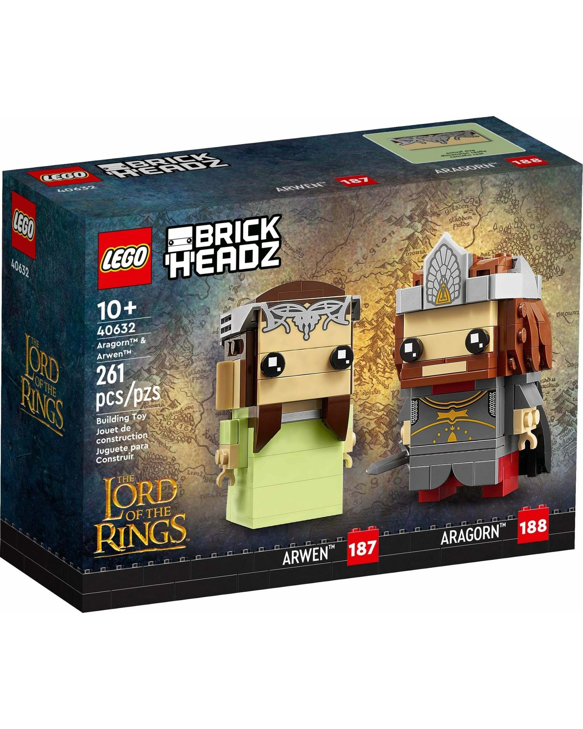 1 LEGO 40632 Aragorn(TM) & Arwen(TM) Brickheadz   Lord of the Rings, 1 of 4