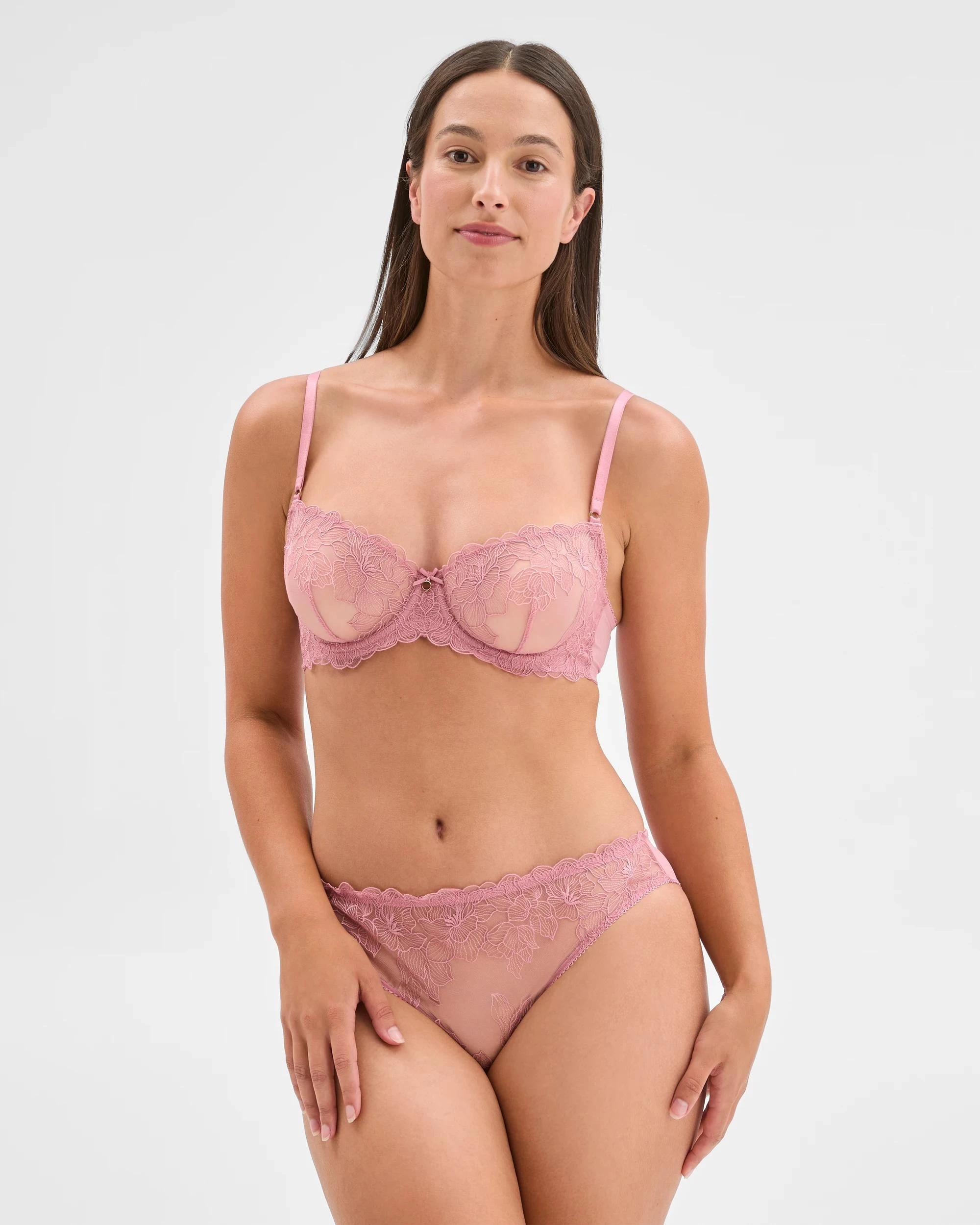 2 Target Woman Grace Embroidered Balconette Underwire Bra FOXGLOVE, 2 of 6
