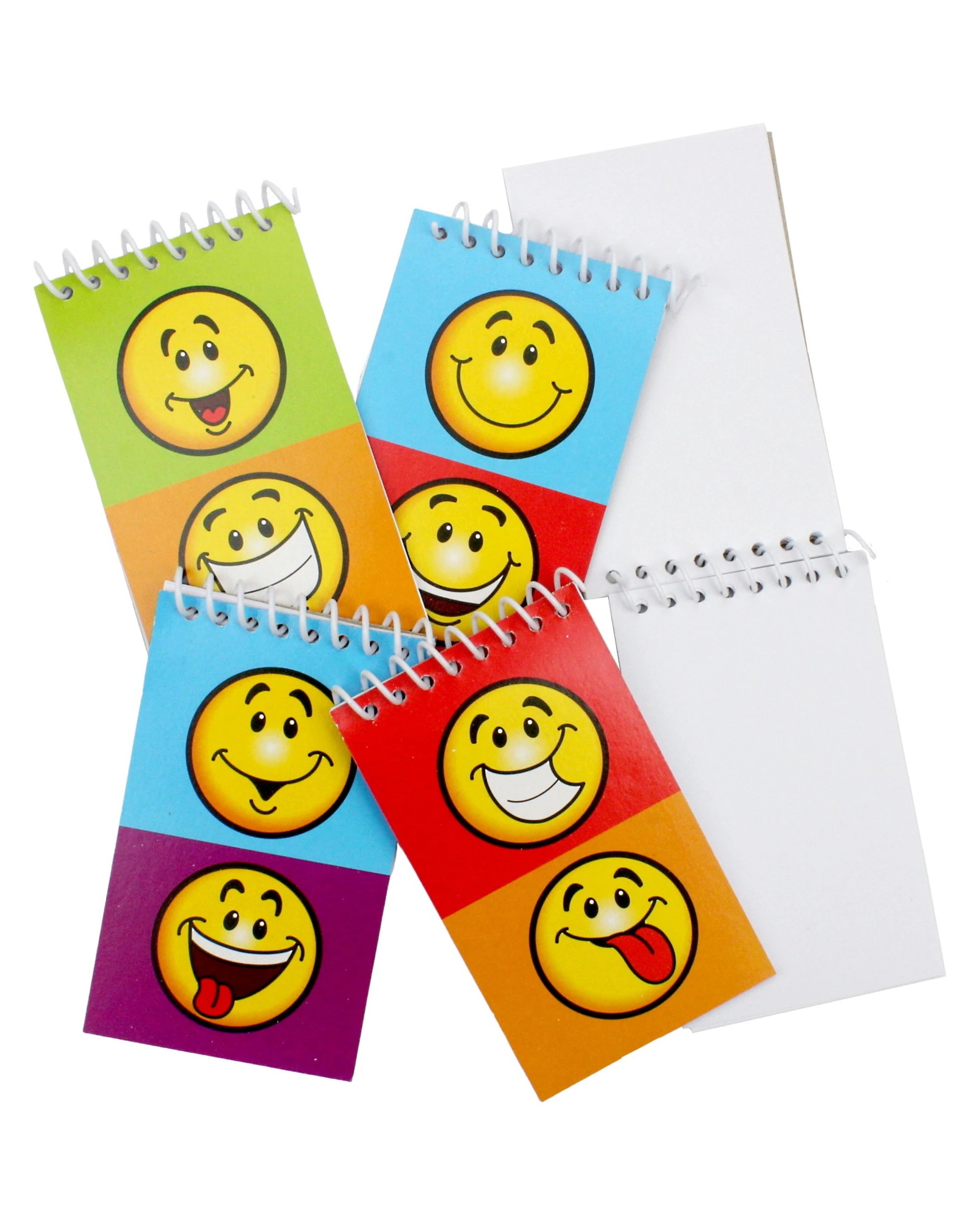 1 Oriental Trading Smiley Face Spiral Notepads Pack of 12 - Multi, 1 of 1