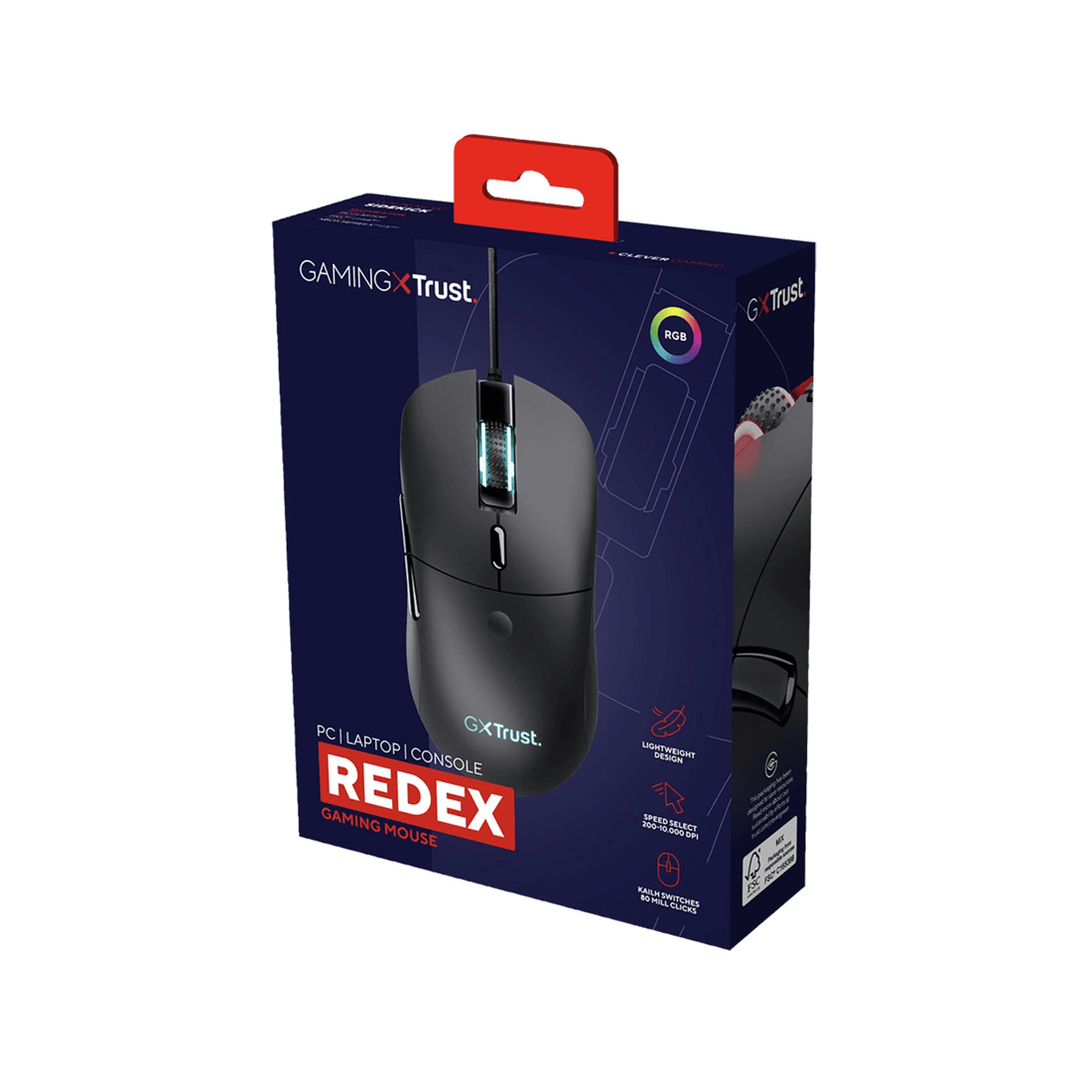 10 Trust International Trust GXT981 Lightweight Wired RGB Gaming Mouse - Black, 10 of 10