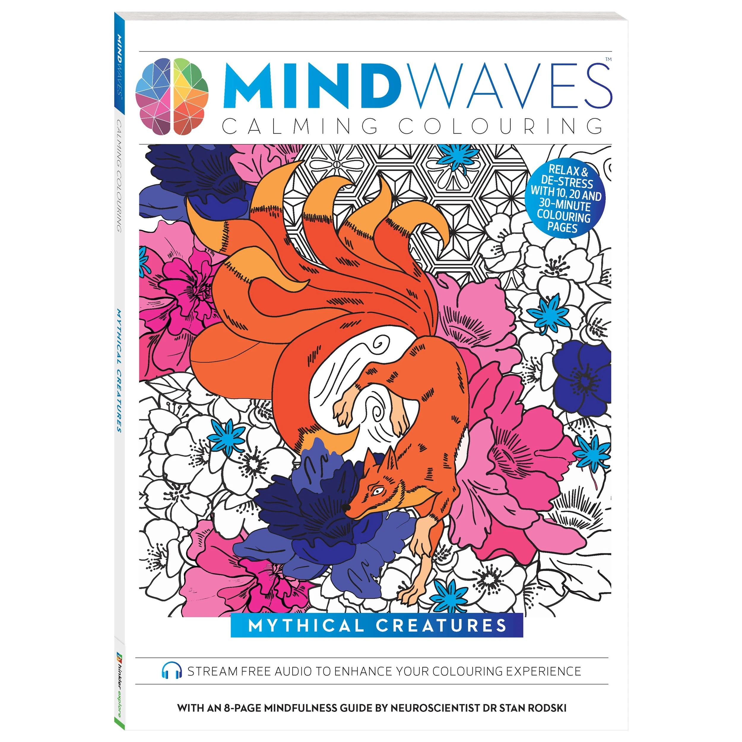 1 Mindwaves Calming Colouring: Mythical Creatures - Book, 1 of 5