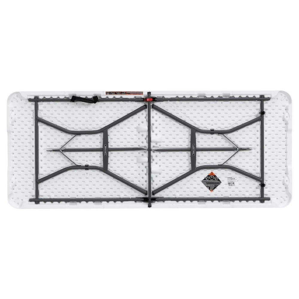 8 Lifetime Light Commercial 6 Foot Bi-fold Table White Desks, Tables and Returns, 8 of 10