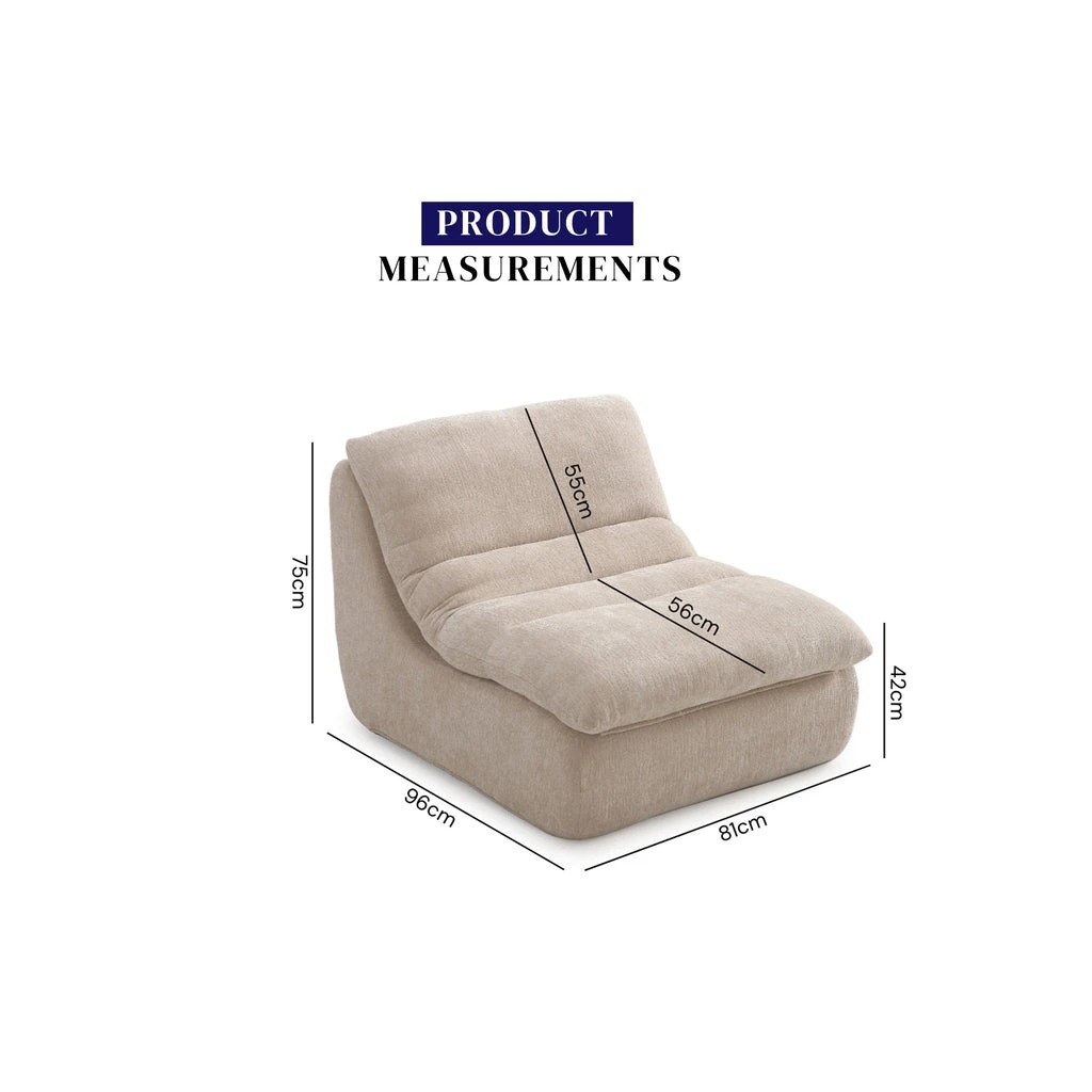 7 Zzz Atelier Capri Armless Floor Lounge Chair - Green, 7 of 7