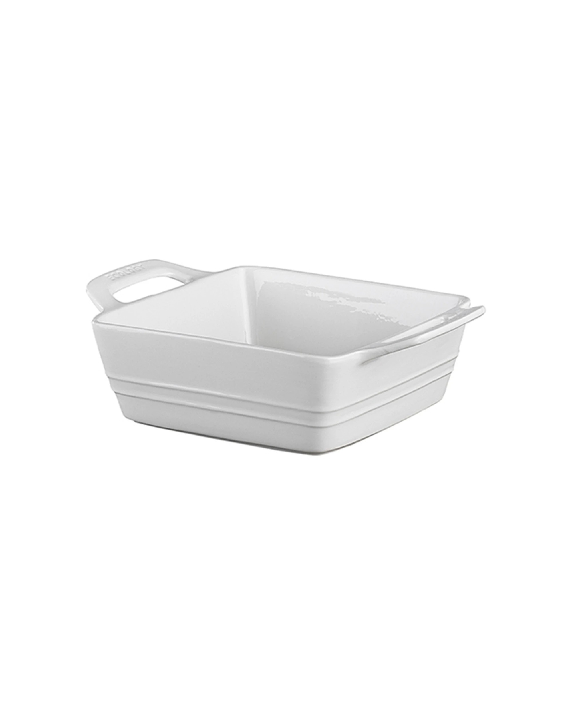 2 Ecology Signature Square 24cm Baker Porcelain Baking Oven Dish Bakeware White - White, 2 of 3