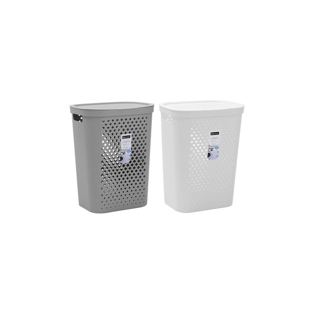2 Boxsweden Diamond 56l Laundry Basket Dirty Clothes Hamper Storage Assorted
 - Multi, 2 of 5