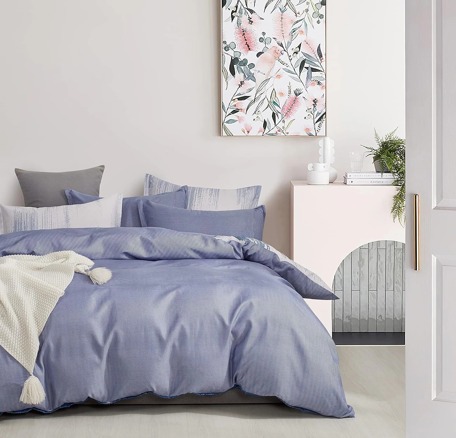 2 CleverPolly Printed Microfibre Reversible Quilt Cover Set - Chavez - Super King Bed, 2 of 7