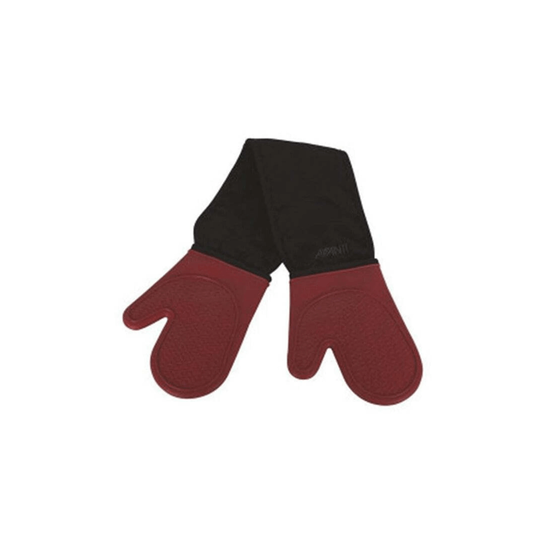 2 Avanti Silicone Double Oven Glove Pot Holder - Heat Resistant 250c Textured Grip
 - Red, 2 of 3