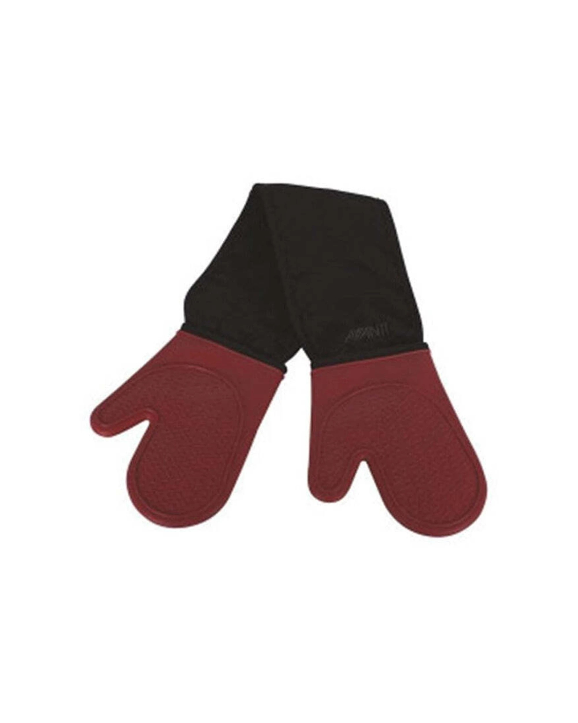 2 Avanti Silicone Double Oven Glove Pot Holder - Heat Resistant 250c Textured Grip - Red, 2 of 3