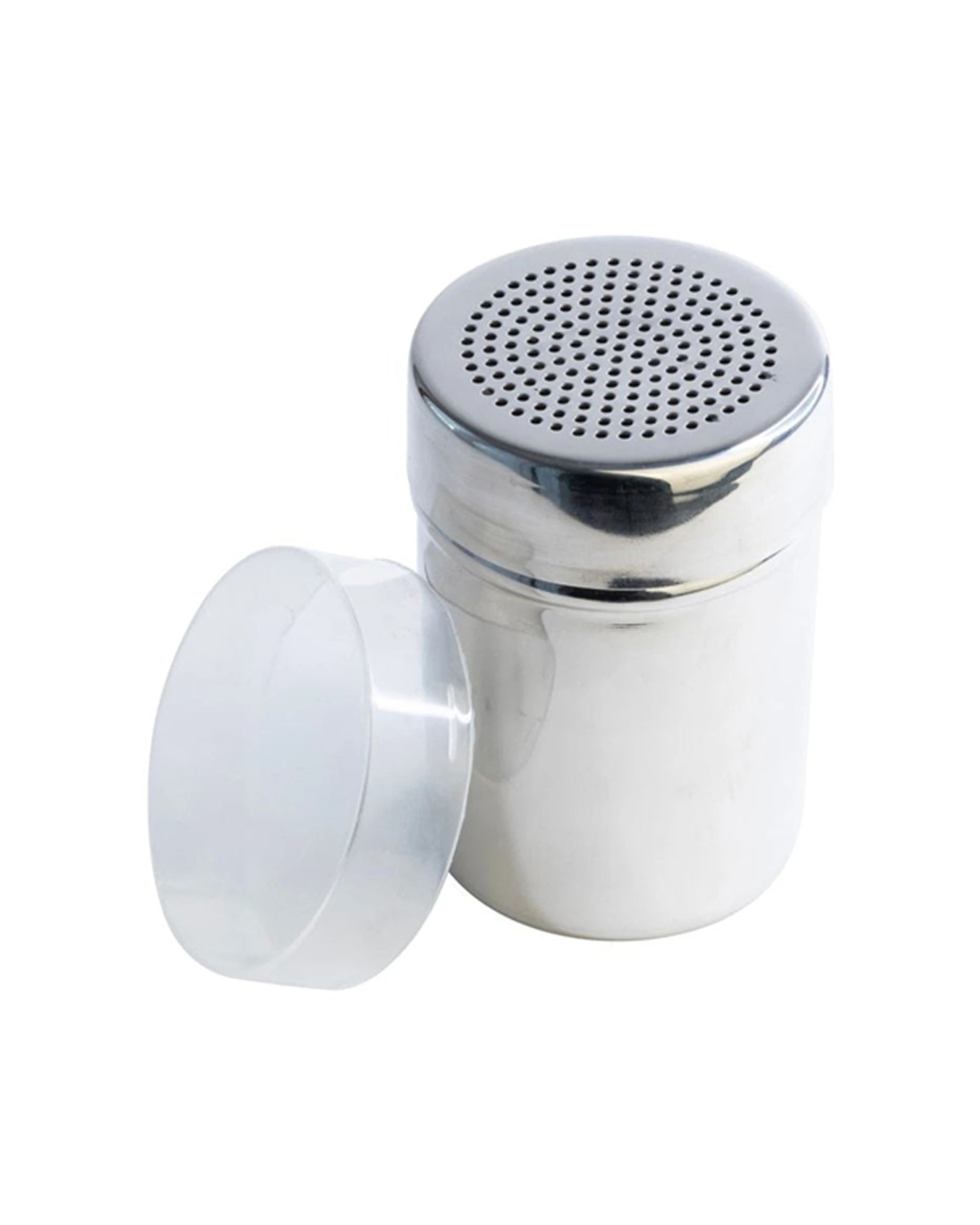 1 Cuisena Kitchen Shaker Stainless Steel Mesh Twist Lock Lid 4mm Holes With Cap, 1 of 6