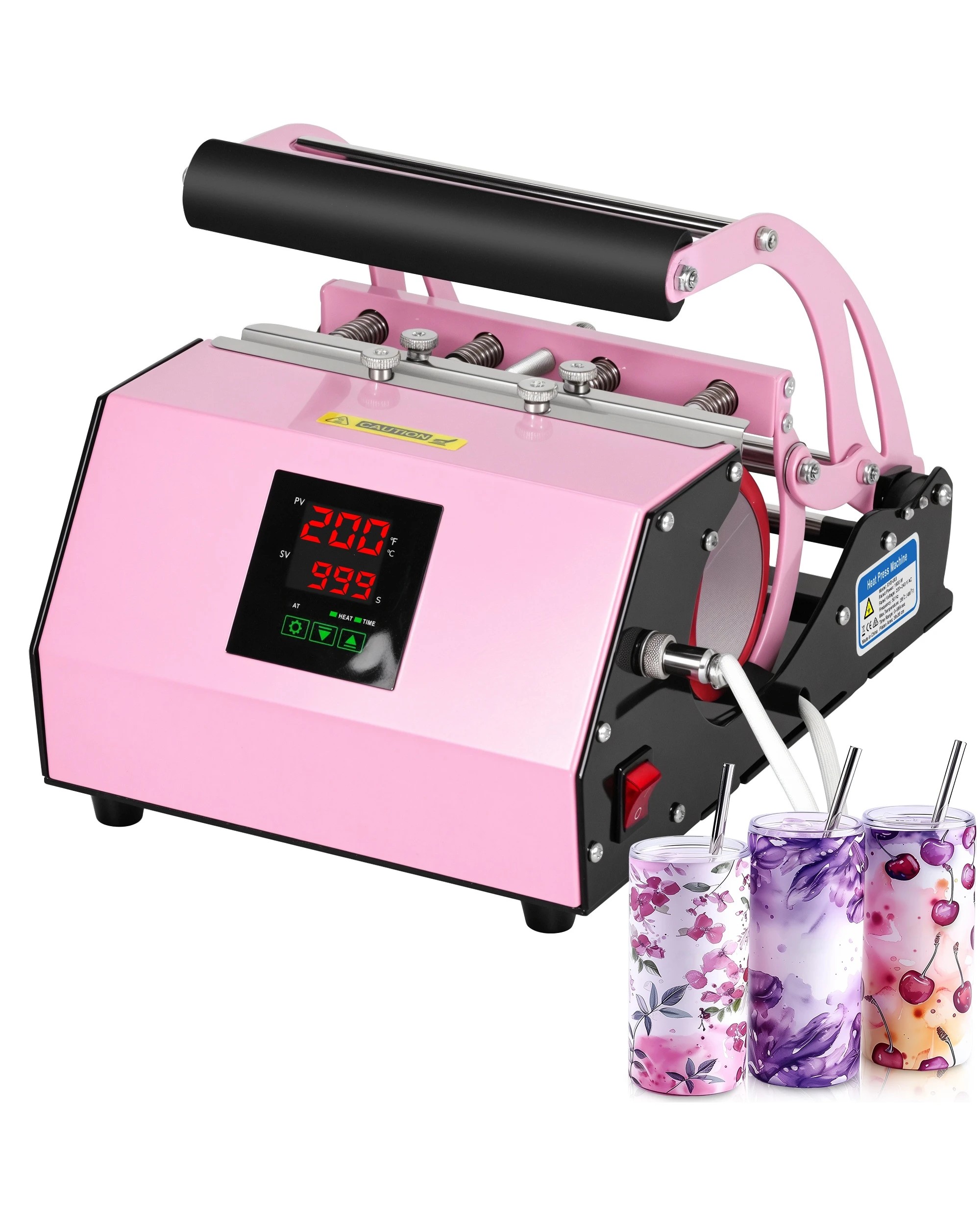 8 Advwin Heat Press for Mug 11-30 oz - Pink, 8 of 8
