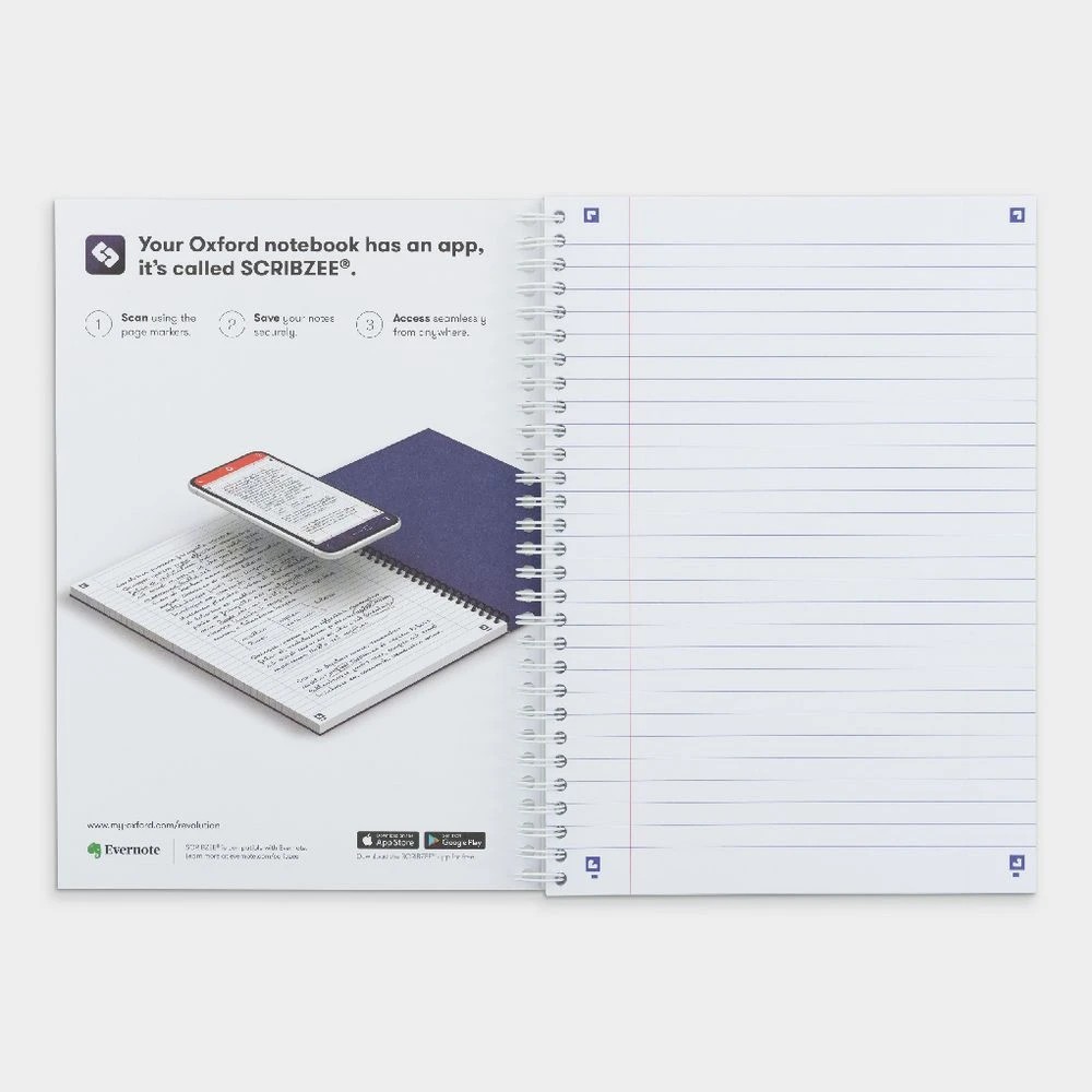 2 Oxford B5 Notebook 120 Pages with Scribzee App Navy, 2 of 5