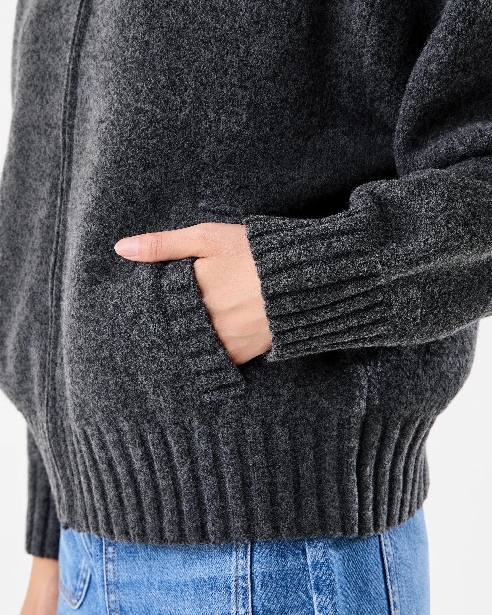 6 Knit Bomber Gry Chmrle, 6 of 6