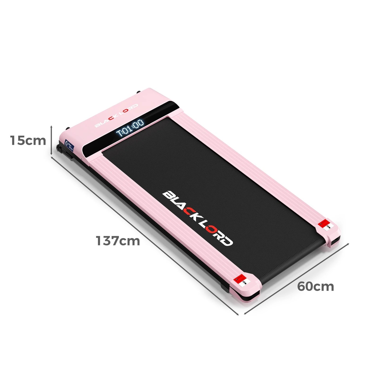 3 Black Lord Treadmill Electric Walking Pad Steel Frame Under Desk Gym 410mm - Pink, 3 of 10