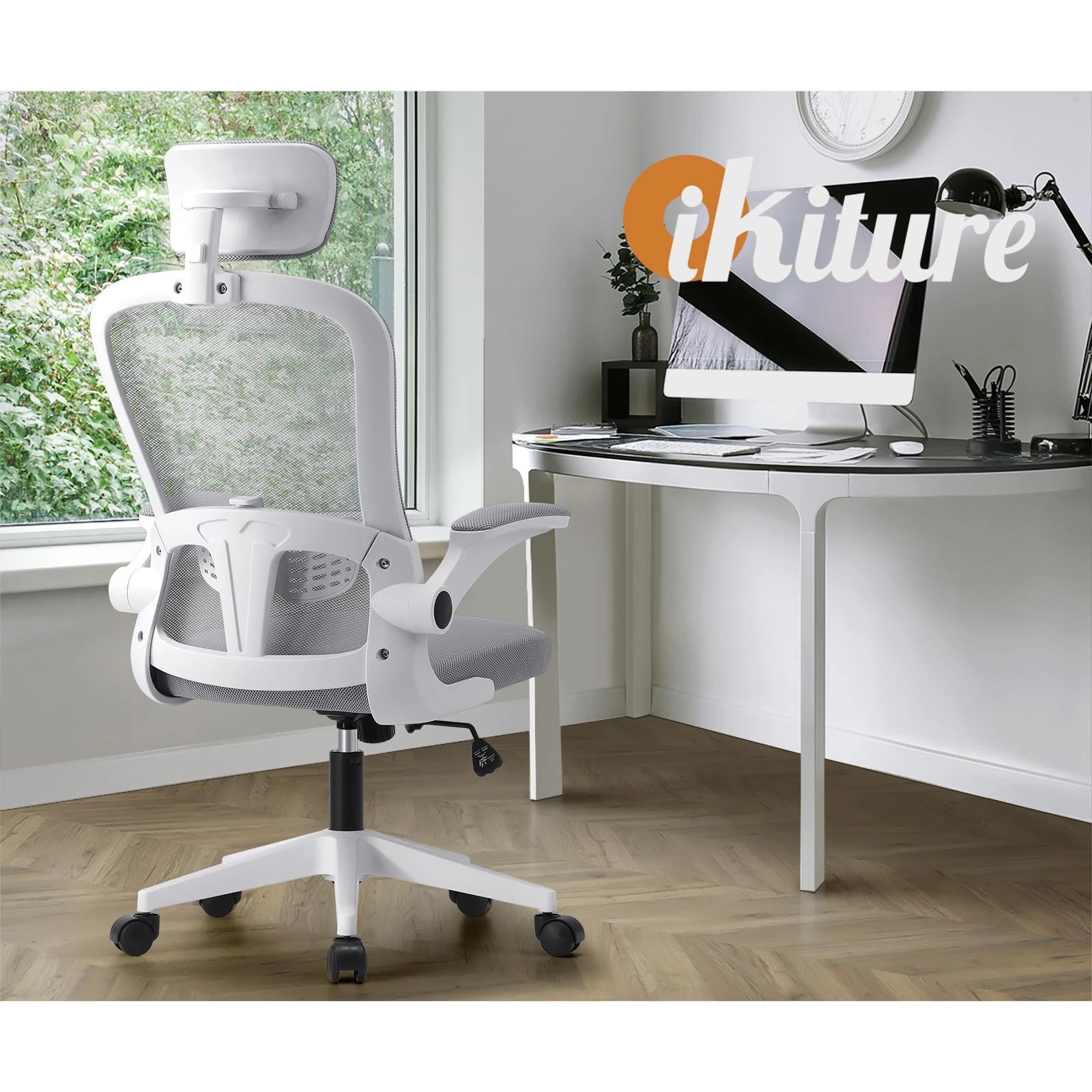 7 Oikiture Mesh Office Chair Fabric
 - White, 7 of 10