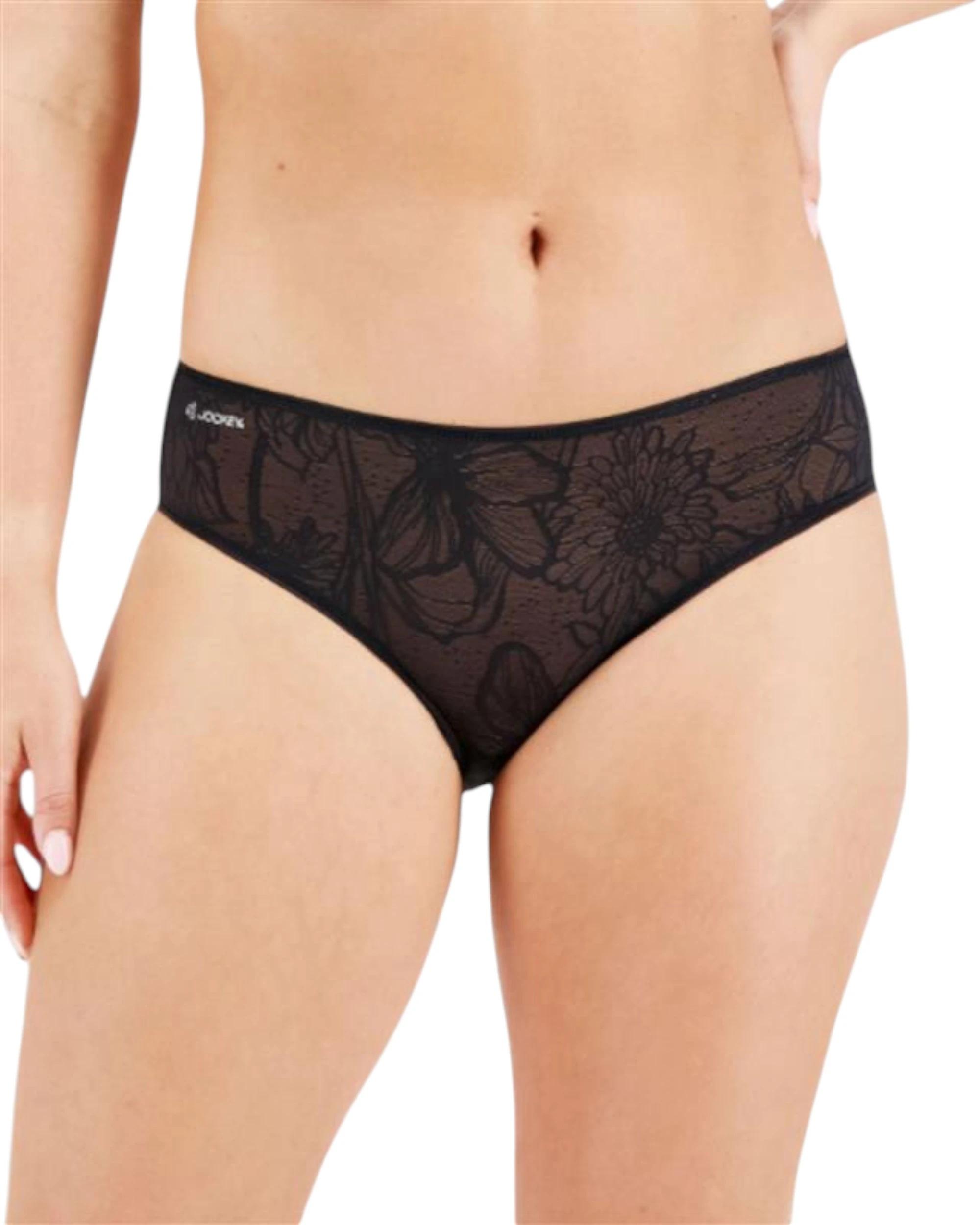 1 Jockey 6 Pack Womens No Panty Line Promise Bikini Underwear BLACK, 1 of 4