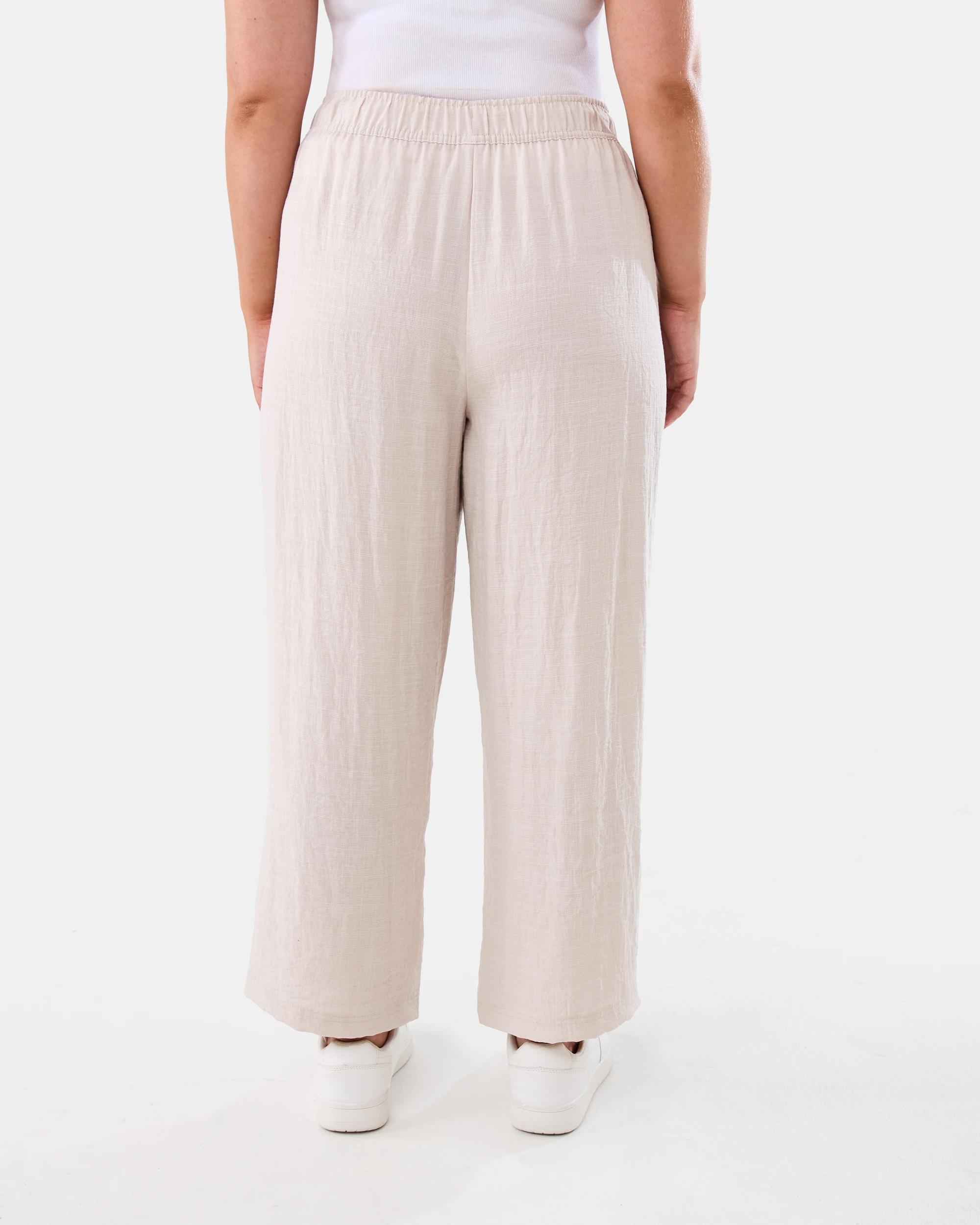 3 Tie Waist Patch Pocket Pants Nat Beige, 3 of 5