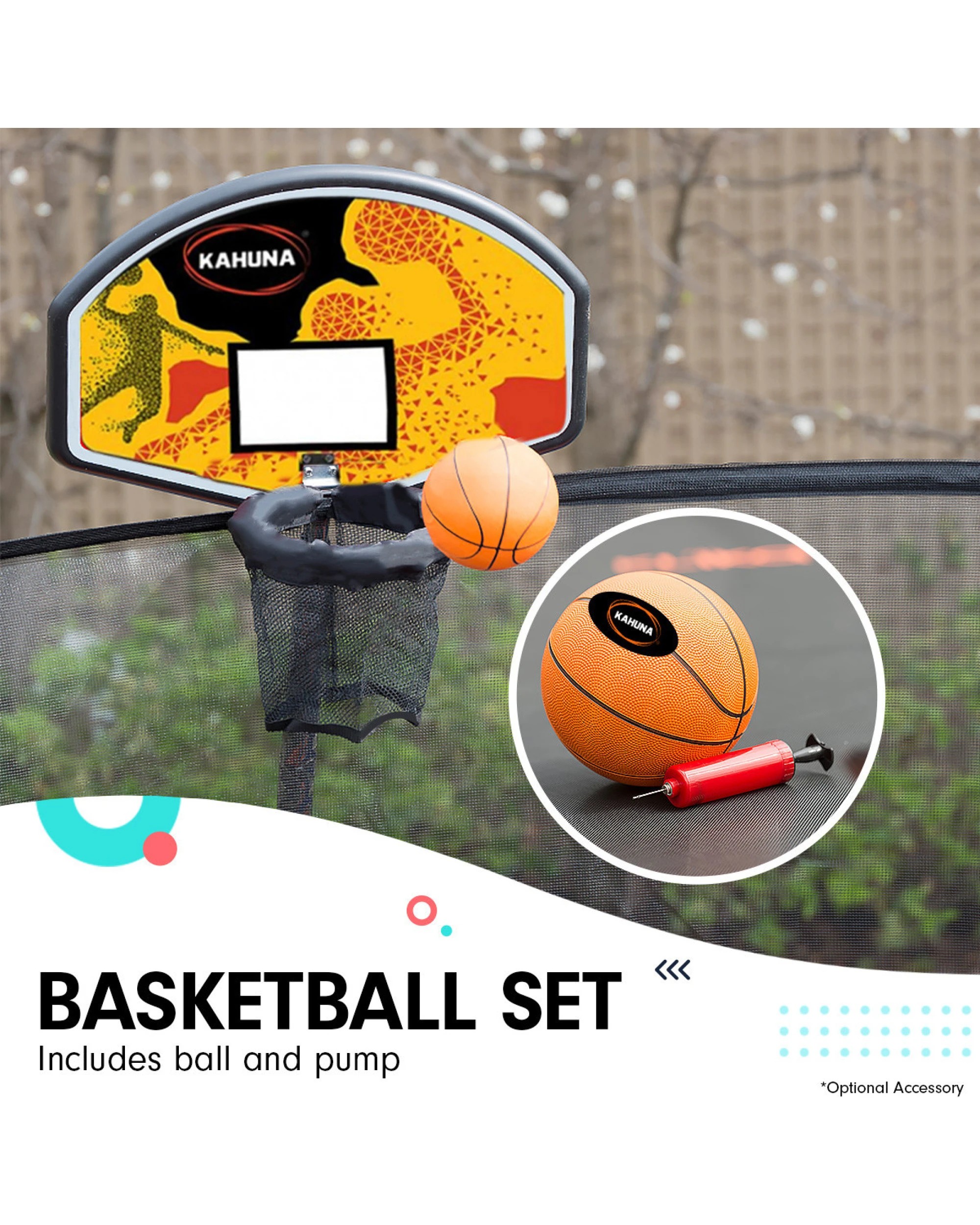 9 Kahuna 6 ft x 9 ft Rectangular Outdoor Trampoline - Orange - Orange, 9 of 10