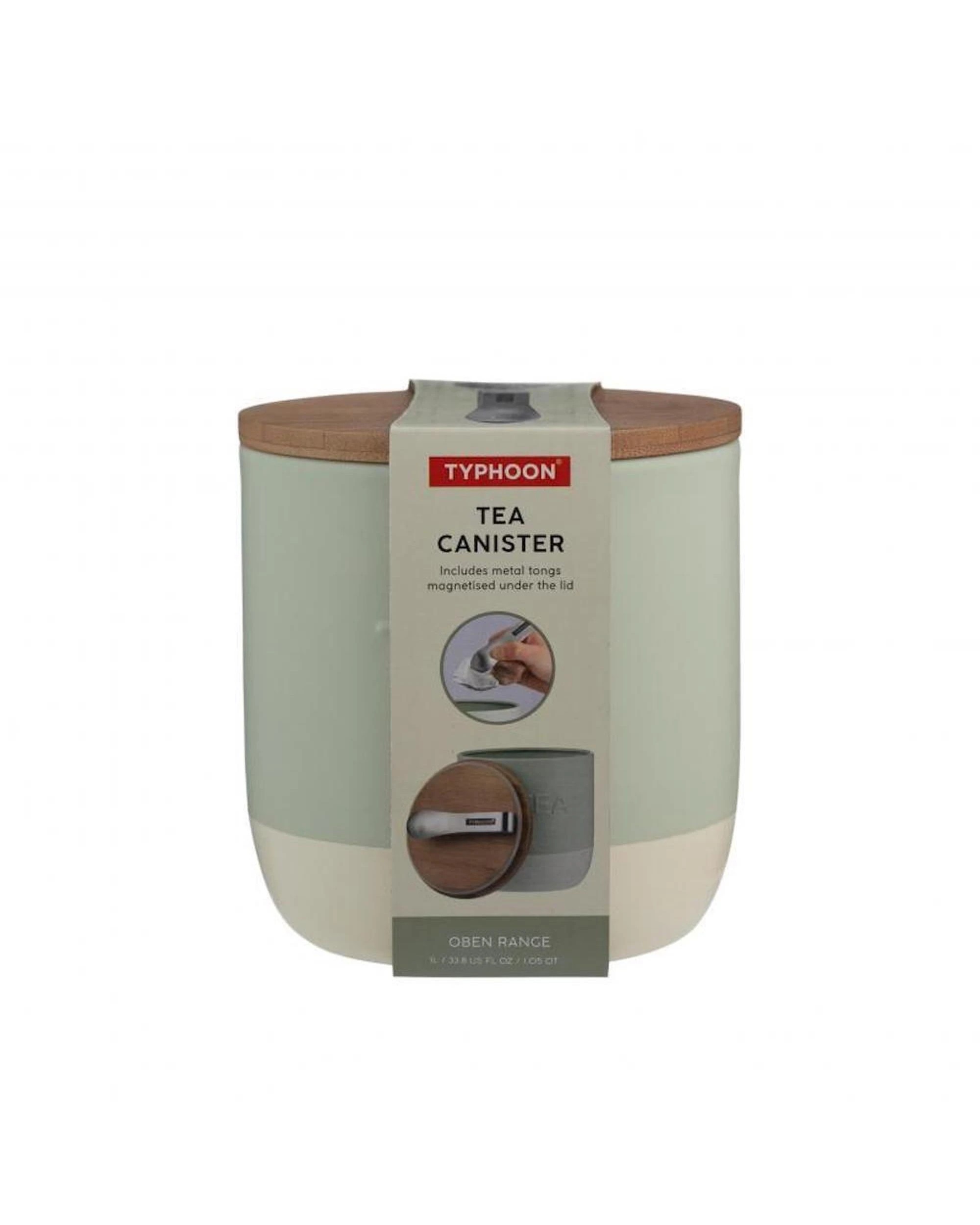 2 Typhoon Oben Tea Canister 1.25L With Mini Spoon  Green, 2 of 7