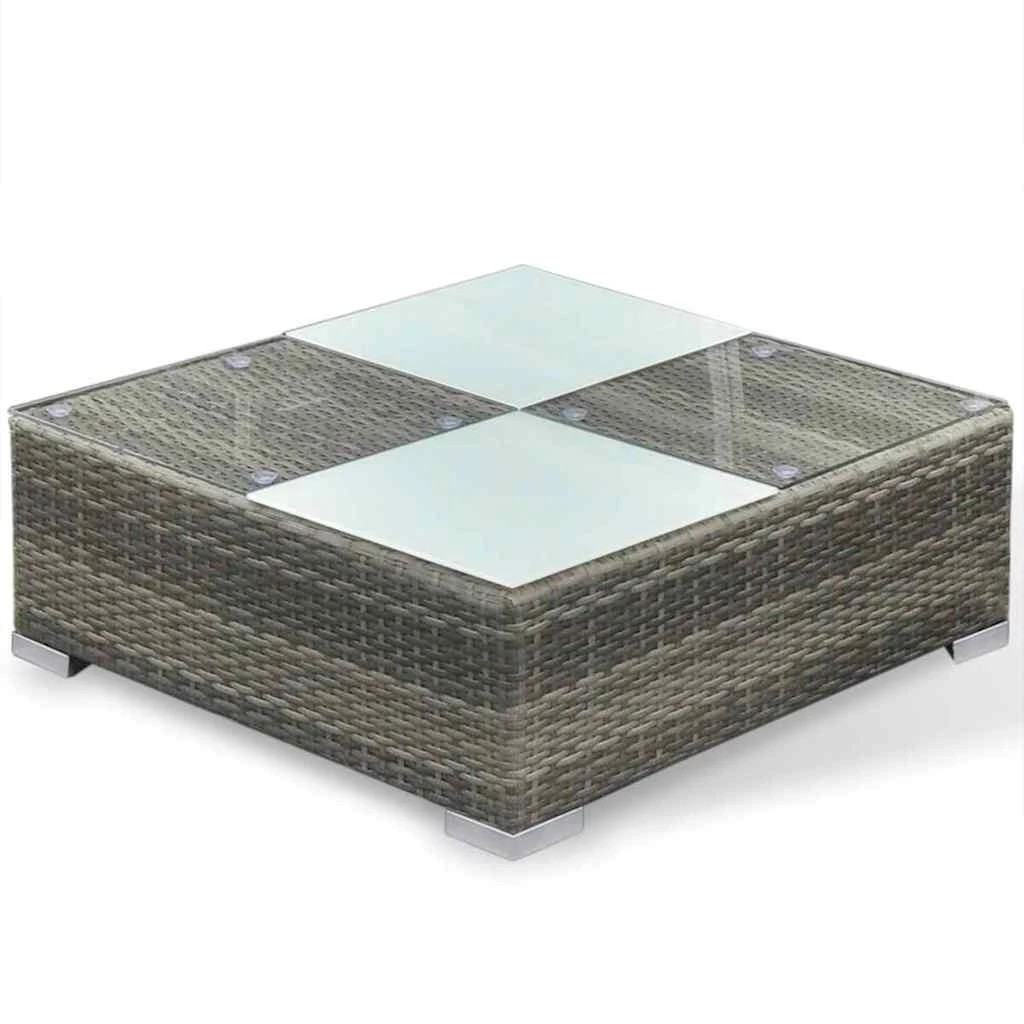 5 vidaXL 6 Piece Garden Lounge Set With Cushions Poly Rattan - Grey, 5 of 8
