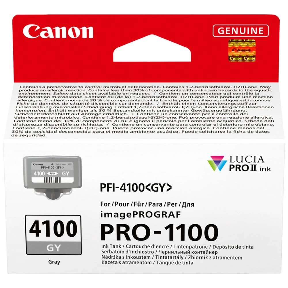 1 Canon PFI-4100 Grey Ink, 1 of 3
